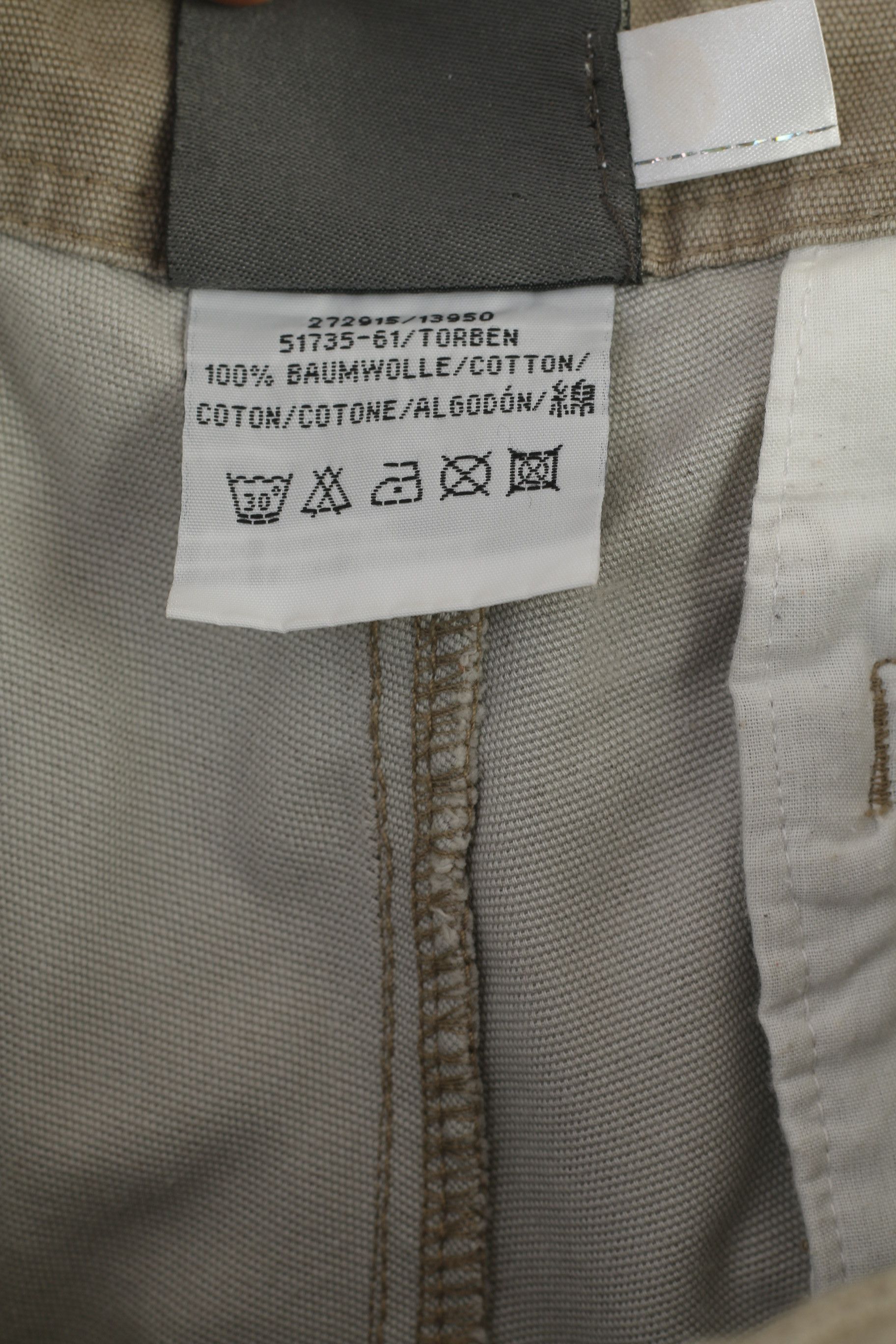 Vintage Plusminus By Chiemsee Men XL Shorts Beige Cotton Cargo 3888 Size US 40 / EU 56 - 6 Thumbnail