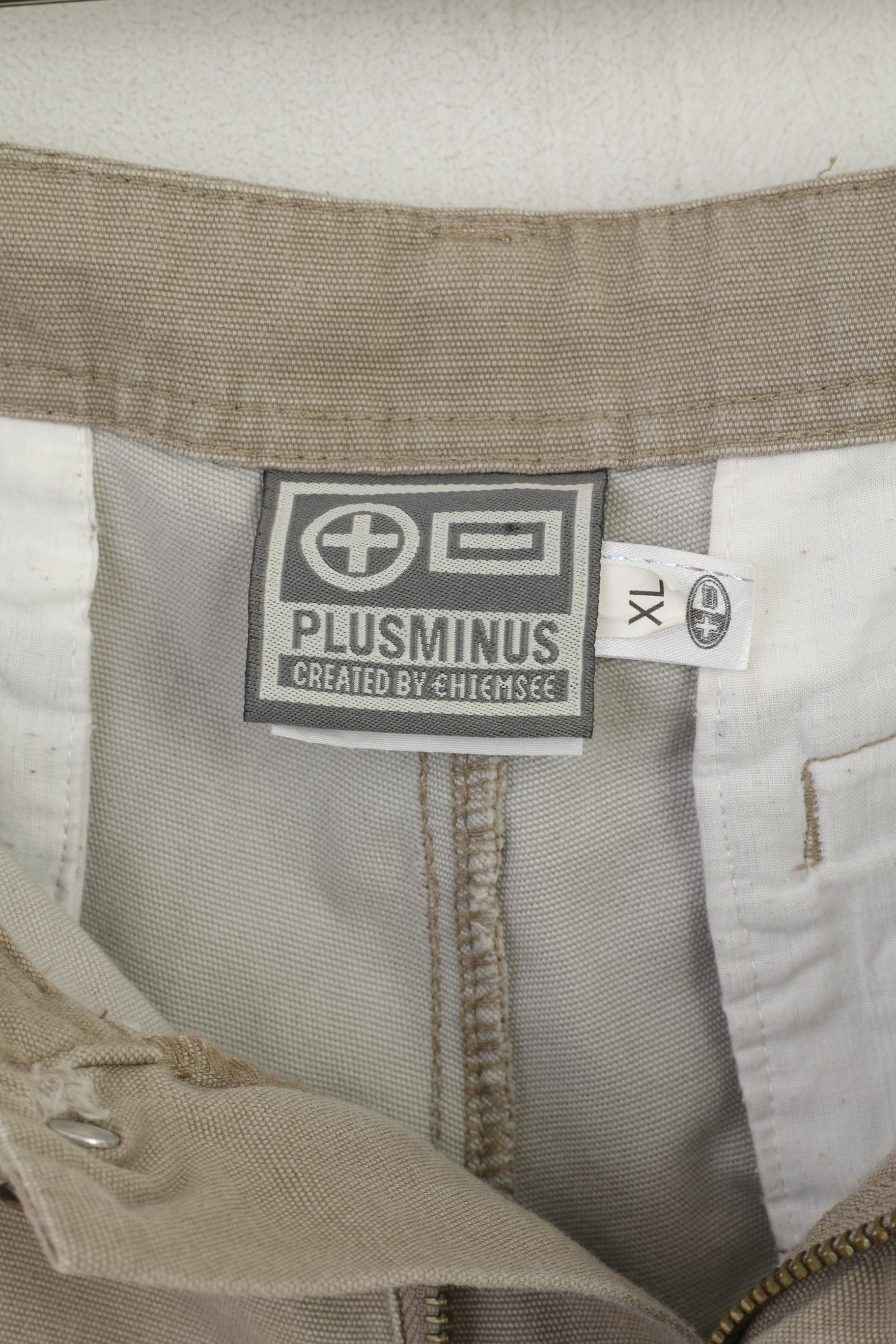 Vintage Plusminus By Chiemsee Men XL Shorts Beige Cotton Cargo 3888 Size US 40 / EU 56 - 5 Thumbnail