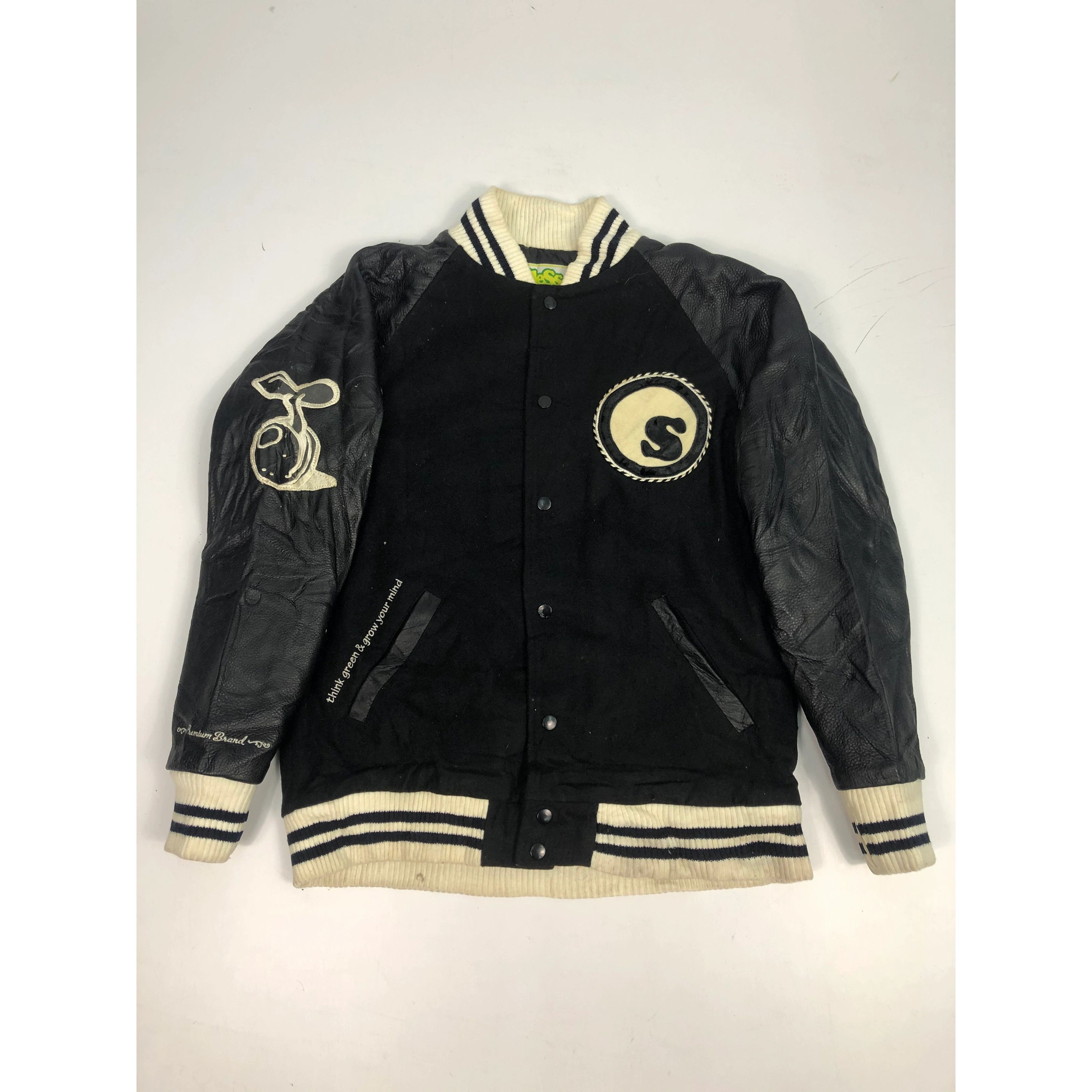 Japanese Brand Vintage Japanese Brand Varsity Leather Embroidered V0052 Size US L / EU 52-54 / 3 - 1 Thumbnail