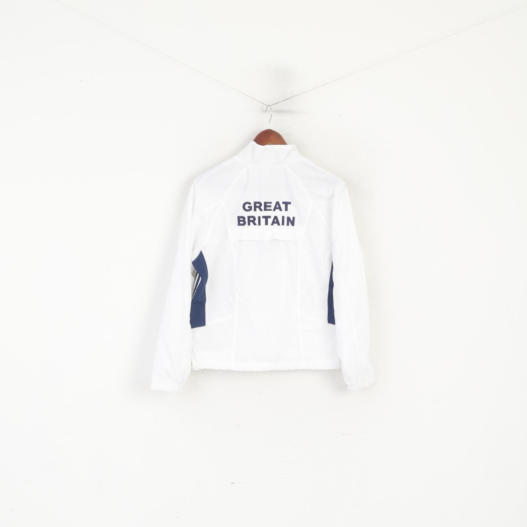 Adidas Adidas Women 12 38 M Jacket White Team Great Britain 3891 Size M / US 6-8 / IT 42-44 - 6 Thumbnail