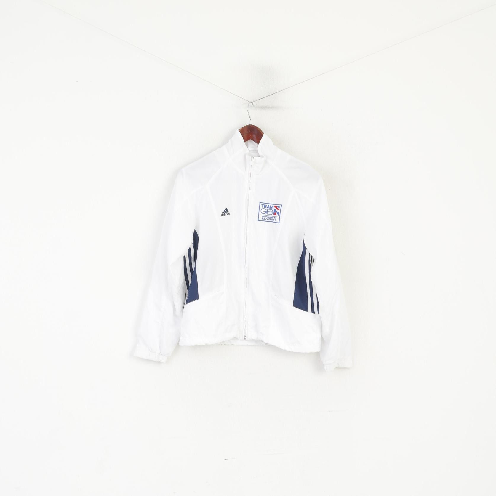 Adidas Adidas Women 12 38 M Jacket White Team Great Britain 3891 Size M / US 6-8 / IT 42-44 - 2 Thumbnail