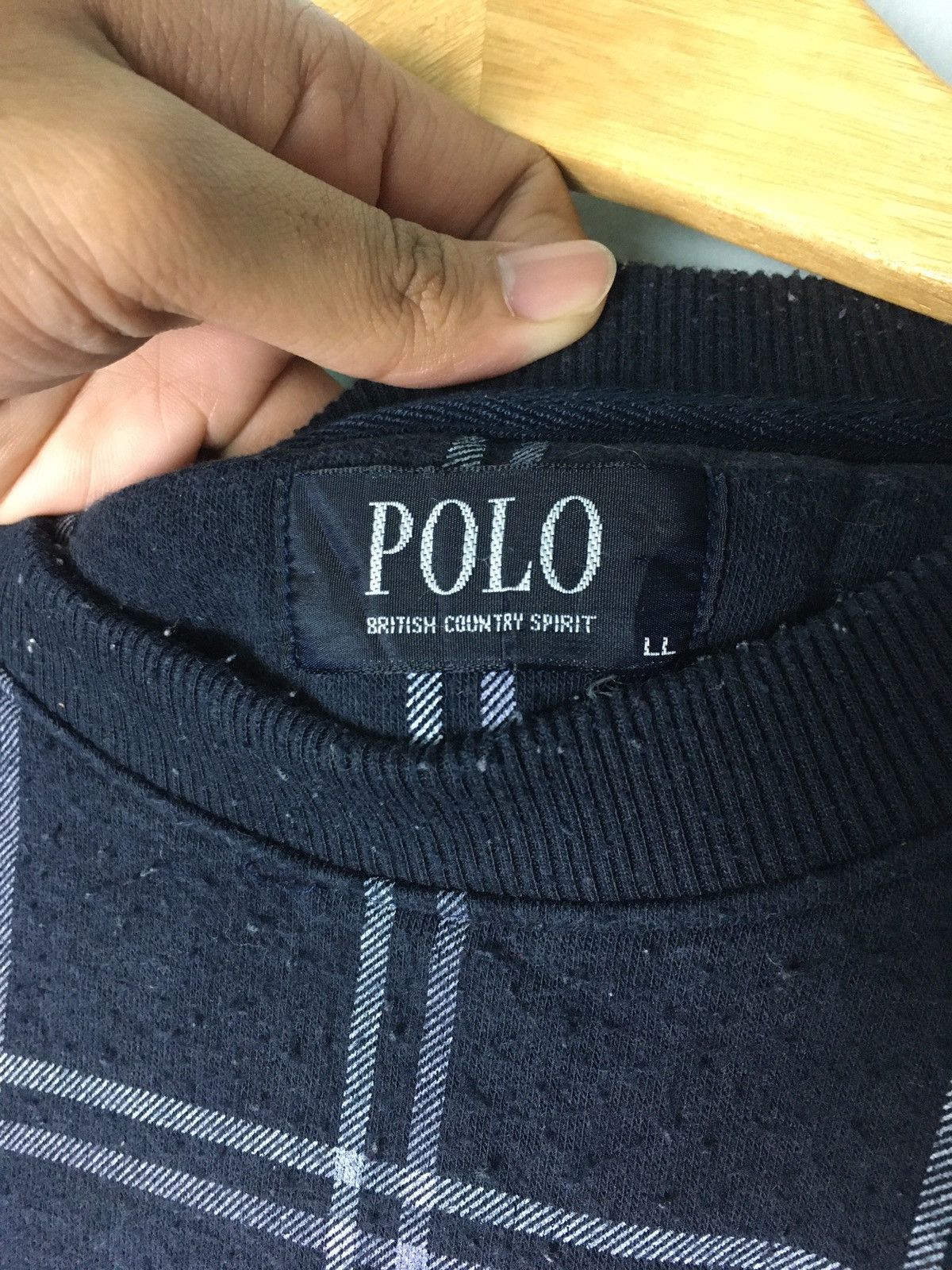 Polo Ralph Lauren × Vintage Vintage Polo Embroidery Logo Checkered Sweatshirt Size US L / EU 52-54 / 3 - 7 Thumbnail