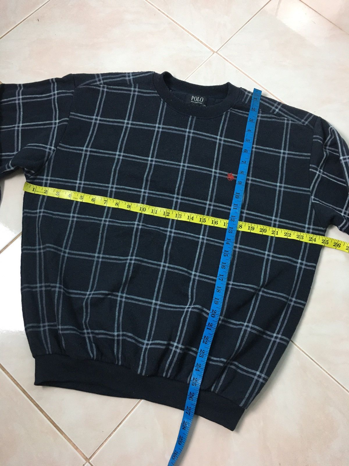 Polo Ralph Lauren × Vintage Vintage Polo Embroidery Logo Checkered Sweatshirt Size US L / EU 52-54 / 3 - 11 Thumbnail