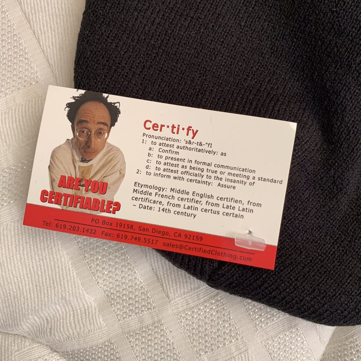 Other NWT Deadstock Certified Asshole Black Stocking Cap Beanie Size ONE SIZE - 3 Thumbnail