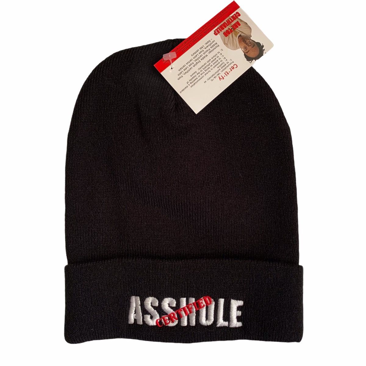Other NWT Deadstock Certified Asshole Black Stocking Cap Beanie Size ONE SIZE - 1 Thumbnail