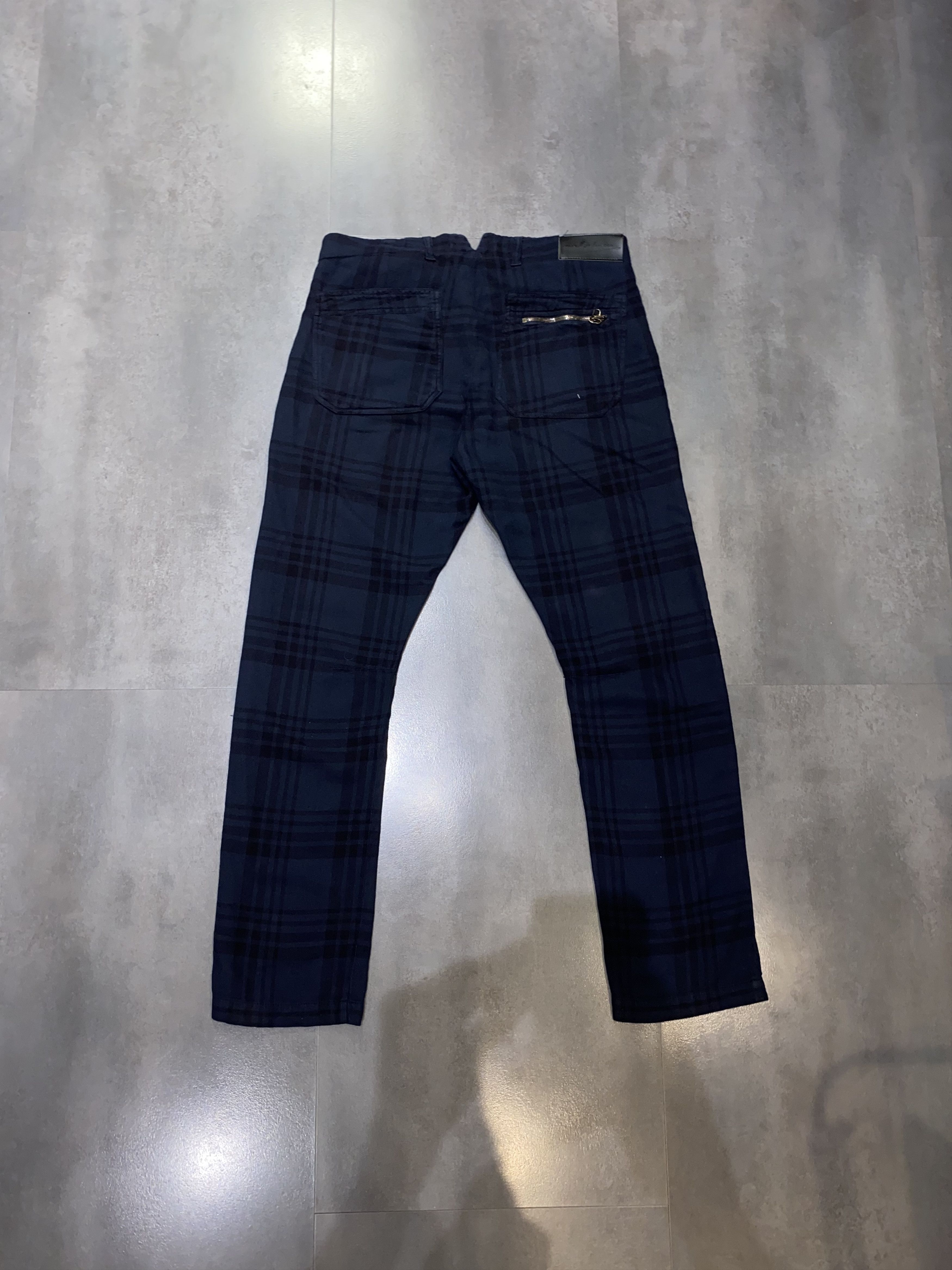 Balmain Pierre Balmain Checkered Dark Navy Casual Pants Size US 32 / EU 48 - 4 Thumbnail