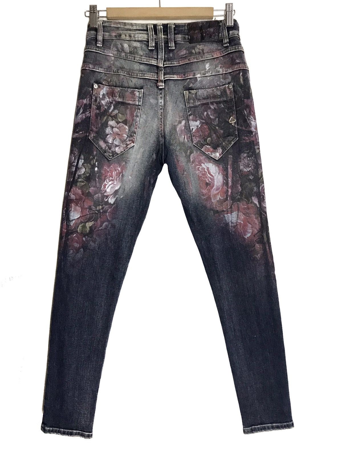Other Made In Italy Maryley Painter Art Button Skinny Jeans Size 29" - 5 Thumbnail