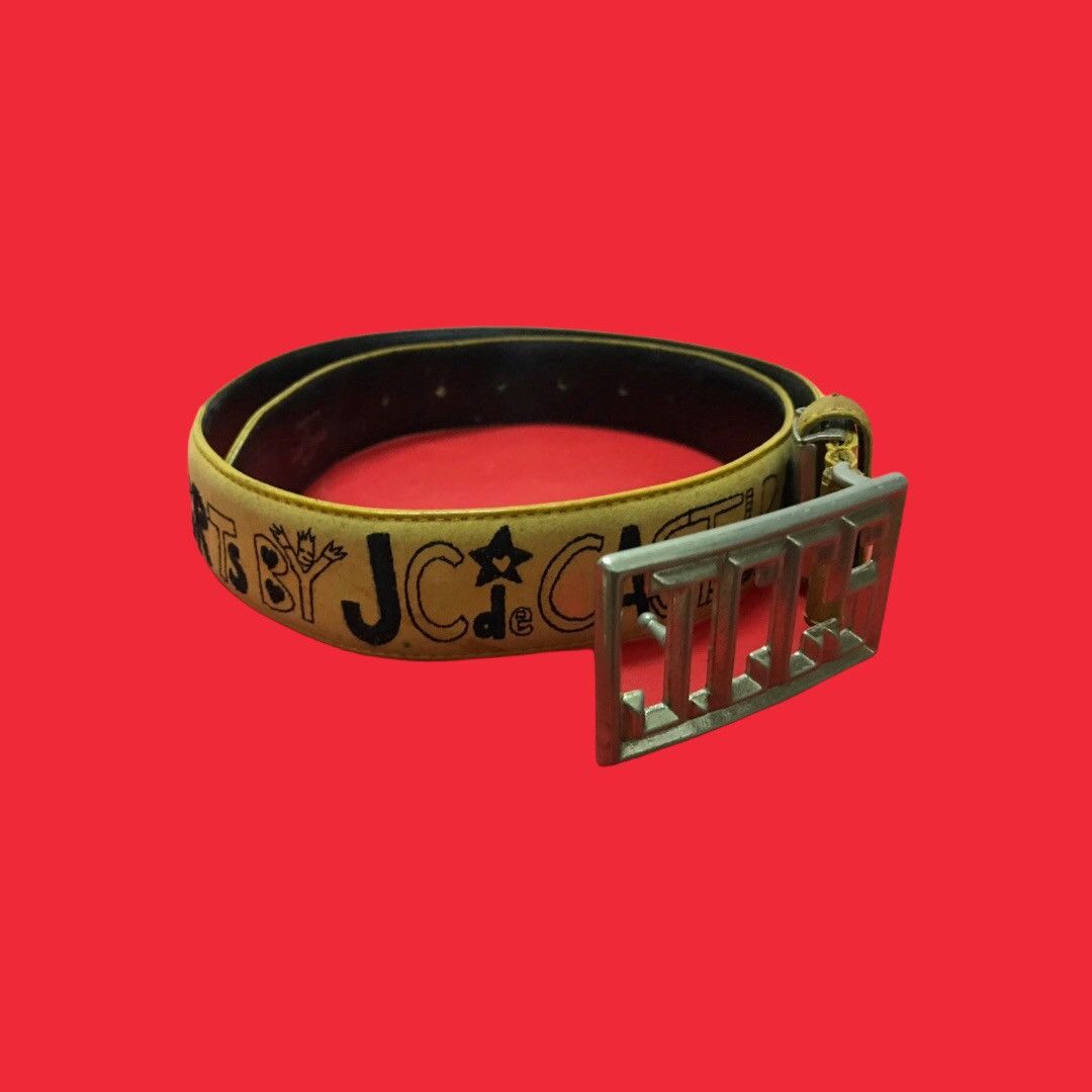 Jean Charles De Castelbajac × Vintage Vintage JCCS Sport Spellout Leather Belts Size ONE SIZE - 3 Thumbnail