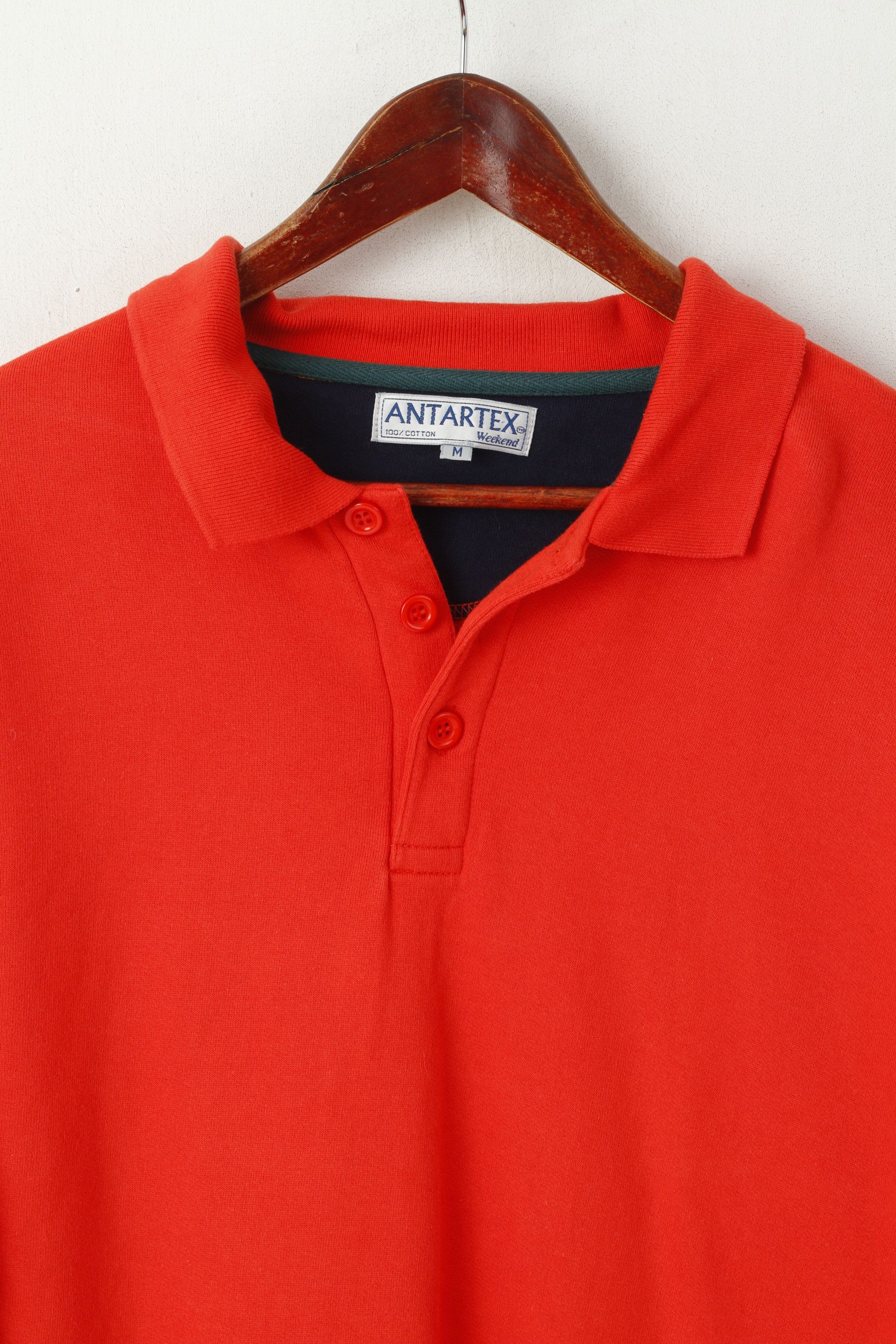 Vintage Antartex Weekend Men M Sweatshirt Orange Cotton 3835 Size US M / EU 48-50 / 2 - 2 Thumbnail