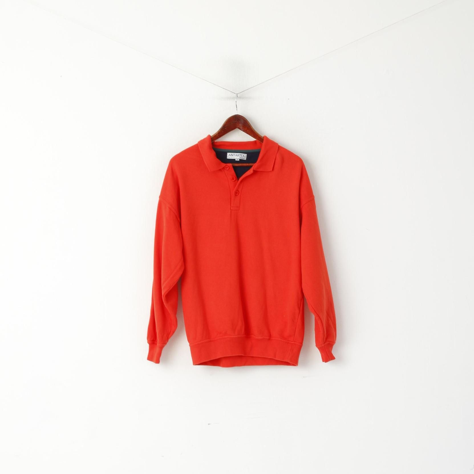 Vintage Antartex Weekend Men M Sweatshirt Orange Cotton 3835 Size US M / EU 48-50 / 2 - 1 Thumbnail