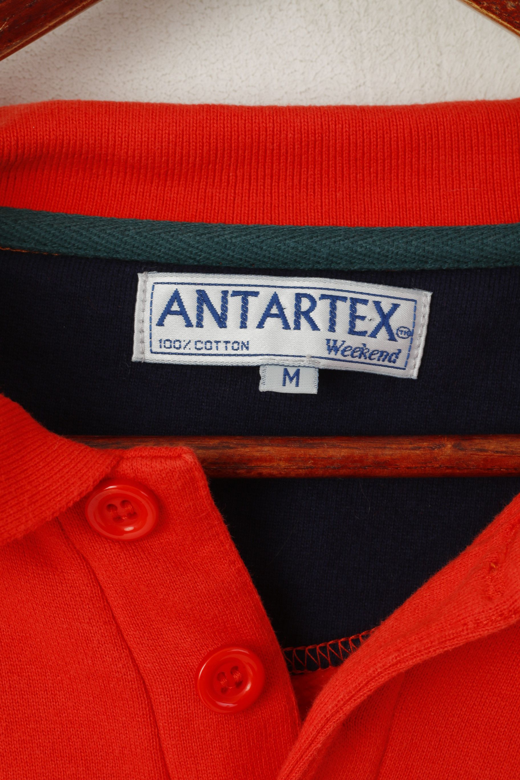 Vintage Antartex Weekend Men M Sweatshirt Orange Cotton 3835 Size US M / EU 48-50 / 2 - 4 Thumbnail
