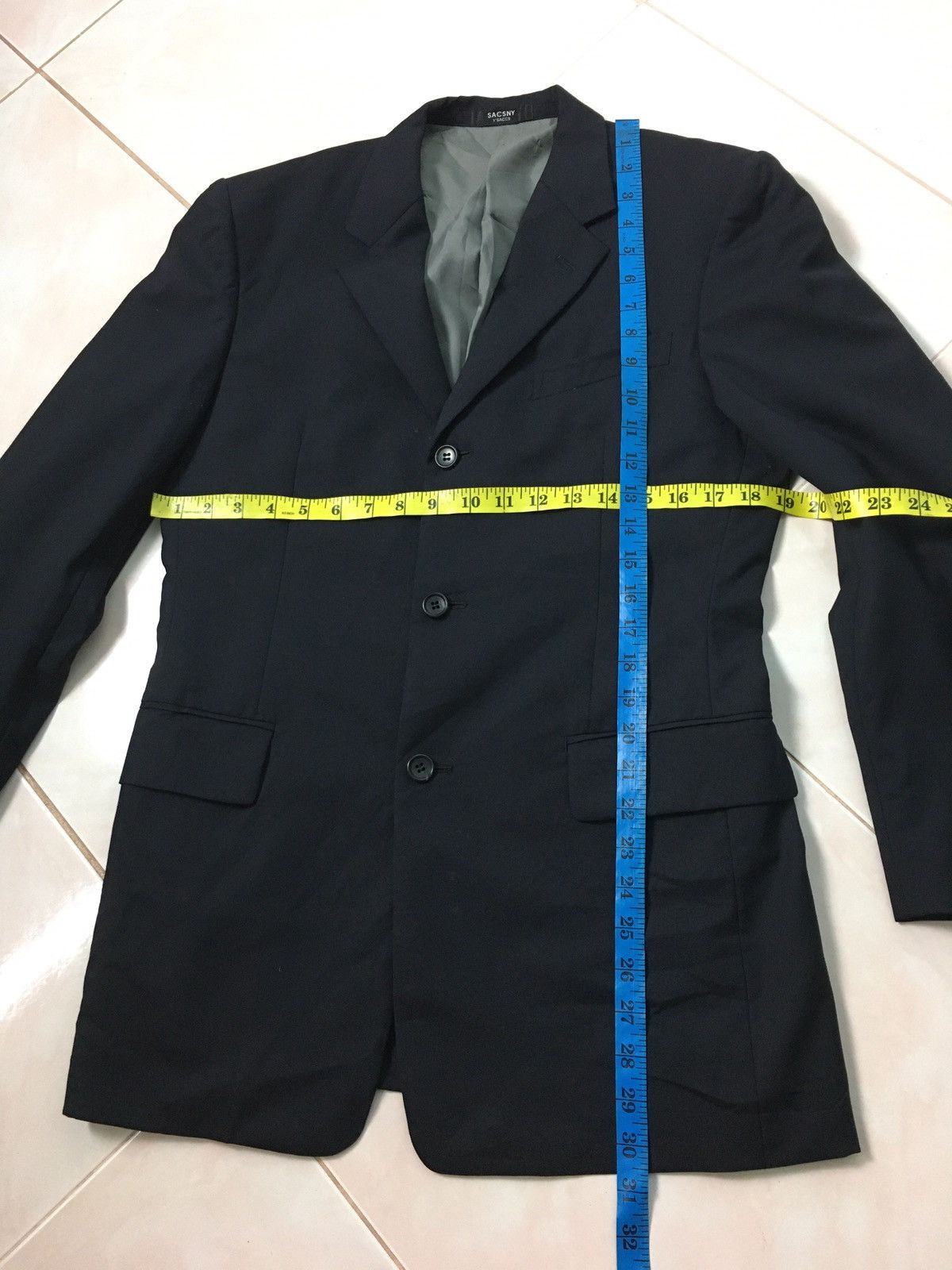 Japanese Brand × Y's for Men × Yohji Yamamoto Yohji Yamamoto Sacsny Ysaccs Blazer Size 40R - 19 Thumbnail