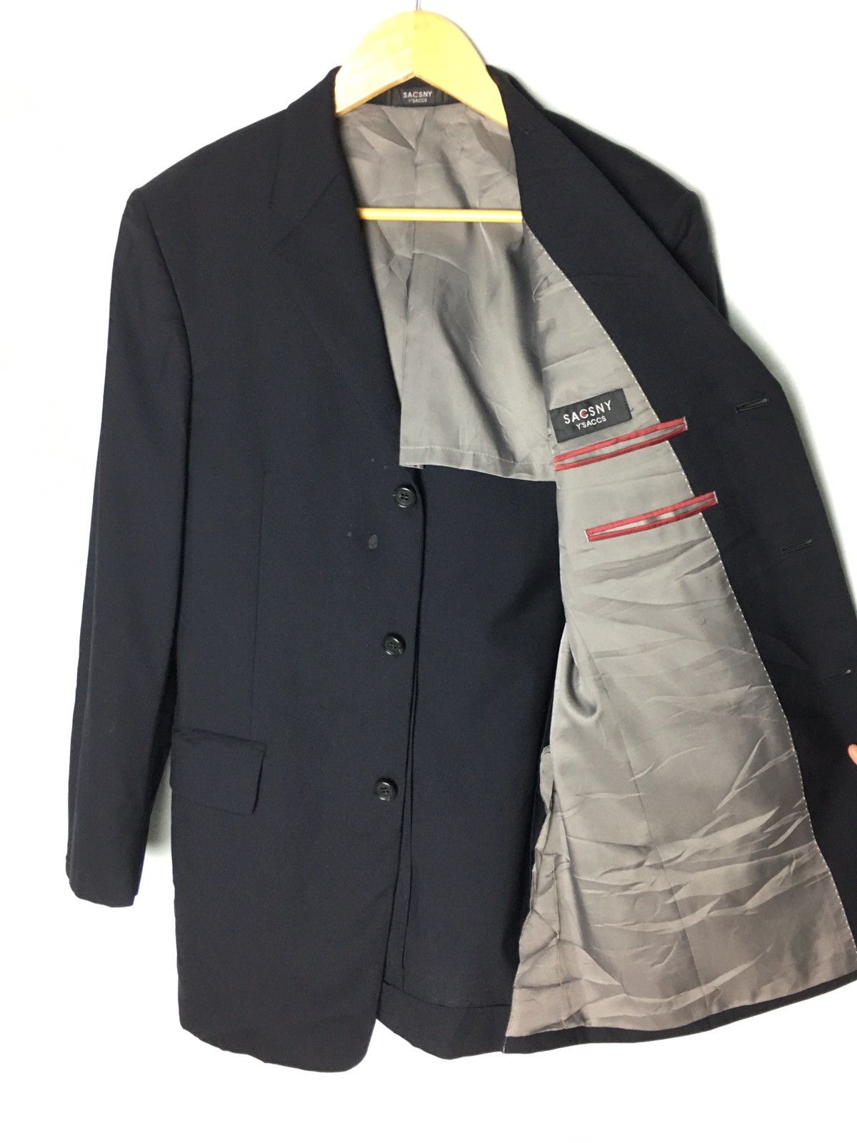 Japanese Brand × Y's for Men × Yohji Yamamoto Yohji Yamamoto Sacsny Ysaccs Blazer Size 40R - 9 Thumbnail