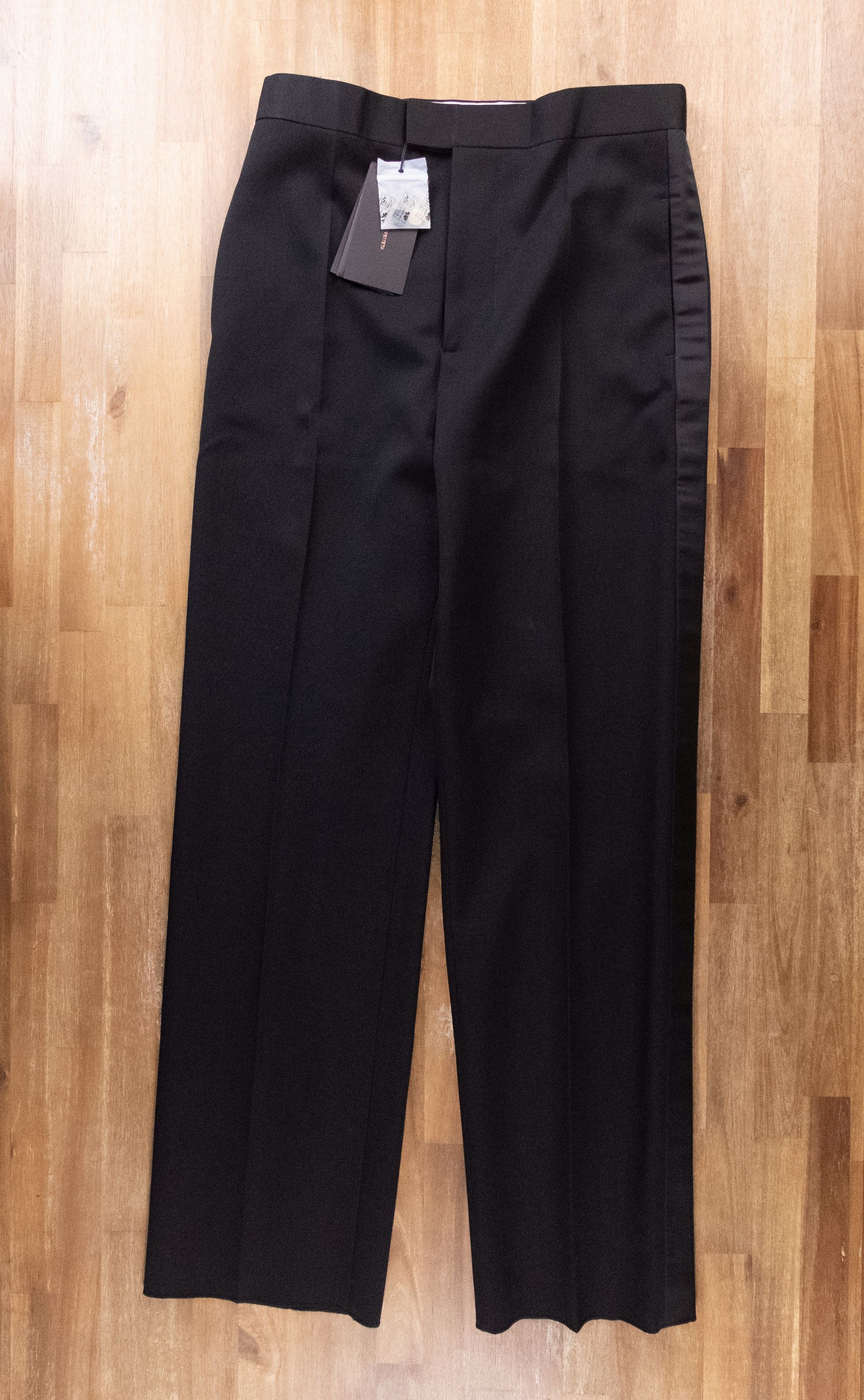 Bottega Veneta BOTTEGA VENETA black sartorial side tape wool pants trousers Size 28" / US 6 / IT 42 - 1 Thumbnail