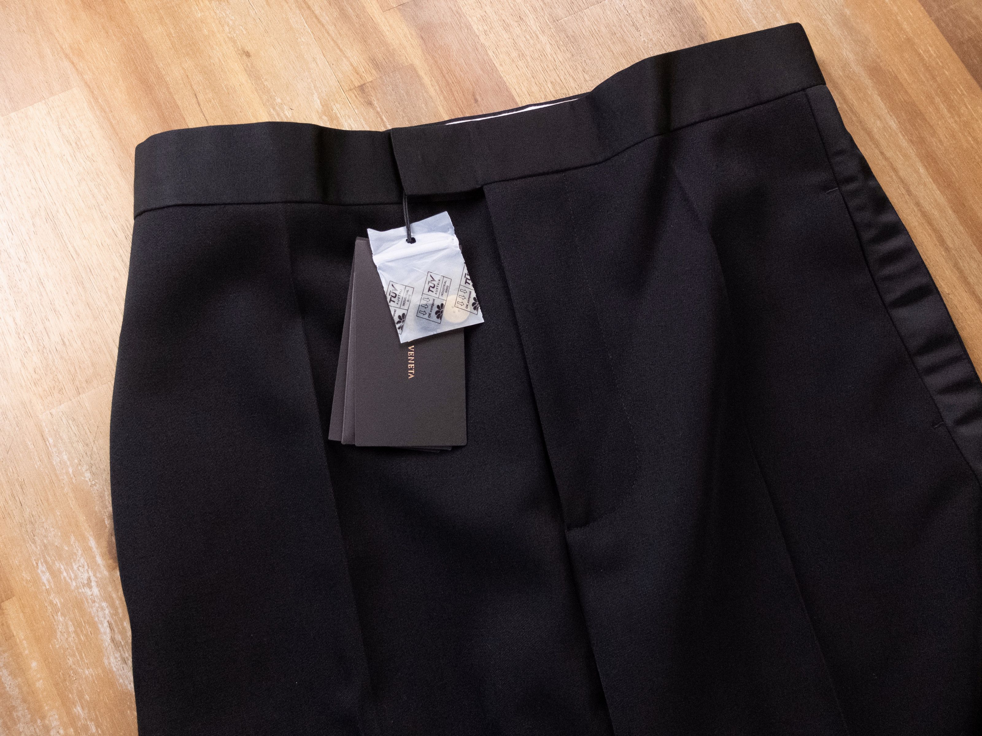 Bottega Veneta BOTTEGA VENETA black sartorial side tape wool pants trousers Size 28" / US 6 / IT 42 - 2 Thumbnail