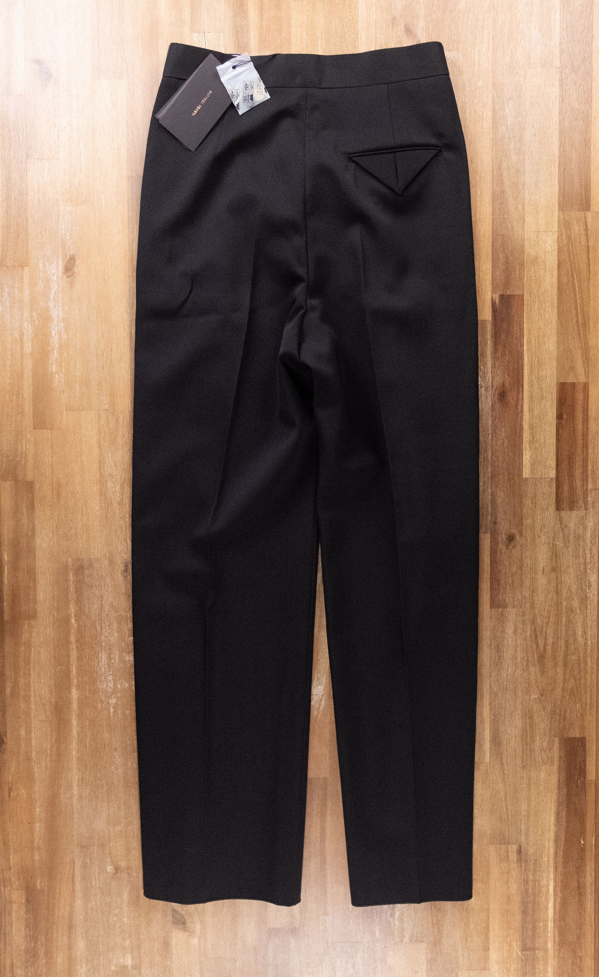 Bottega Veneta BOTTEGA VENETA black sartorial side tape wool pants trousers Size 28" / US 6 / IT 42 - 8 Thumbnail