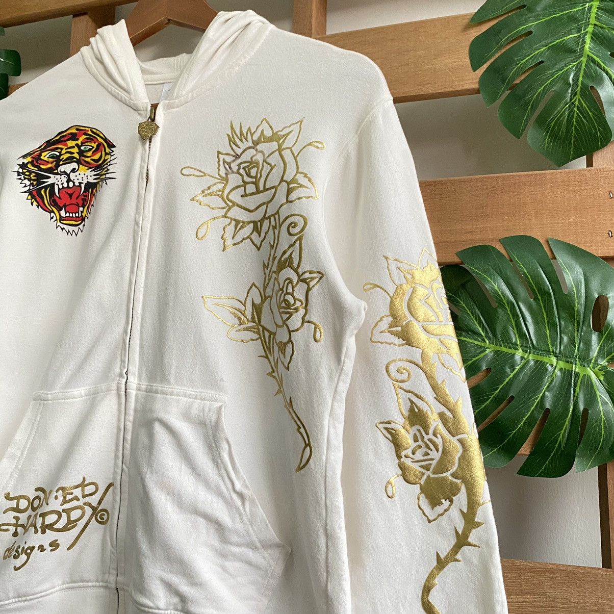 Ed Hardy × Japanese Brand ED HARDY TIGER HEAD BEADS FULLZIPPER HOODIE Size US XS / EU 42 / 0 - 12 Thumbnail
