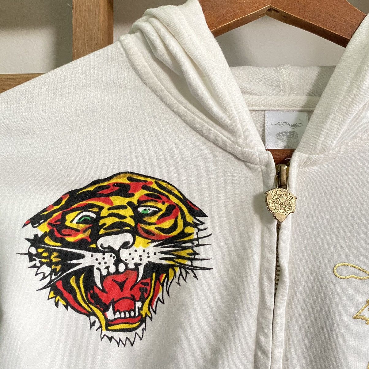 Ed Hardy × Japanese Brand ED HARDY TIGER HEAD BEADS FULLZIPPER HOODIE Size US XS / EU 42 / 0 - 9 Thumbnail