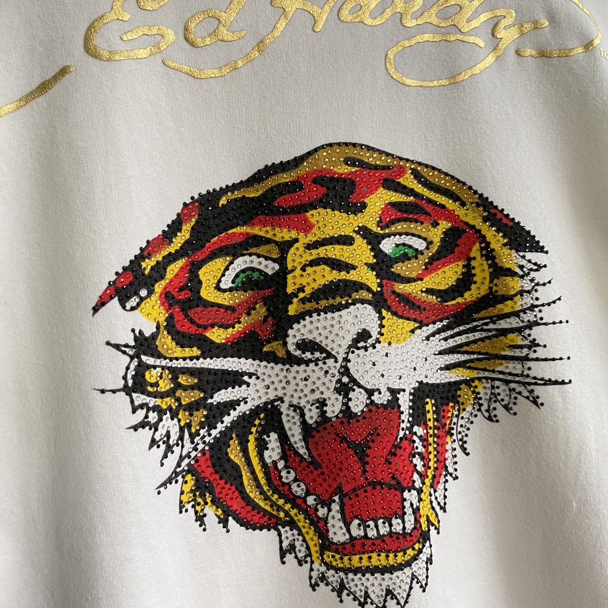 Ed Hardy × Japanese Brand ED HARDY TIGER HEAD BEADS FULLZIPPER HOODIE Size US XS / EU 42 / 0 - 2 Thumbnail