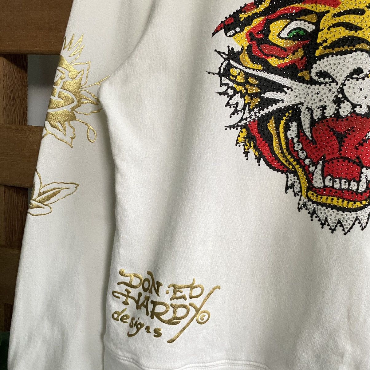 Ed Hardy × Japanese Brand ED HARDY TIGER HEAD BEADS FULLZIPPER HOODIE Size US XS / EU 42 / 0 - 5 Thumbnail