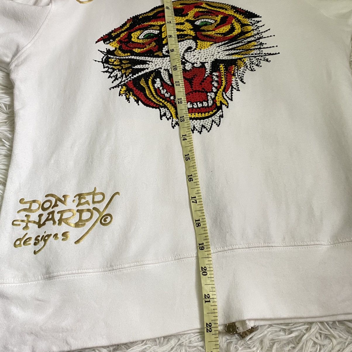 Ed Hardy × Japanese Brand ED HARDY TIGER HEAD BEADS FULLZIPPER HOODIE Size US XS / EU 42 / 0 - 21 Thumbnail