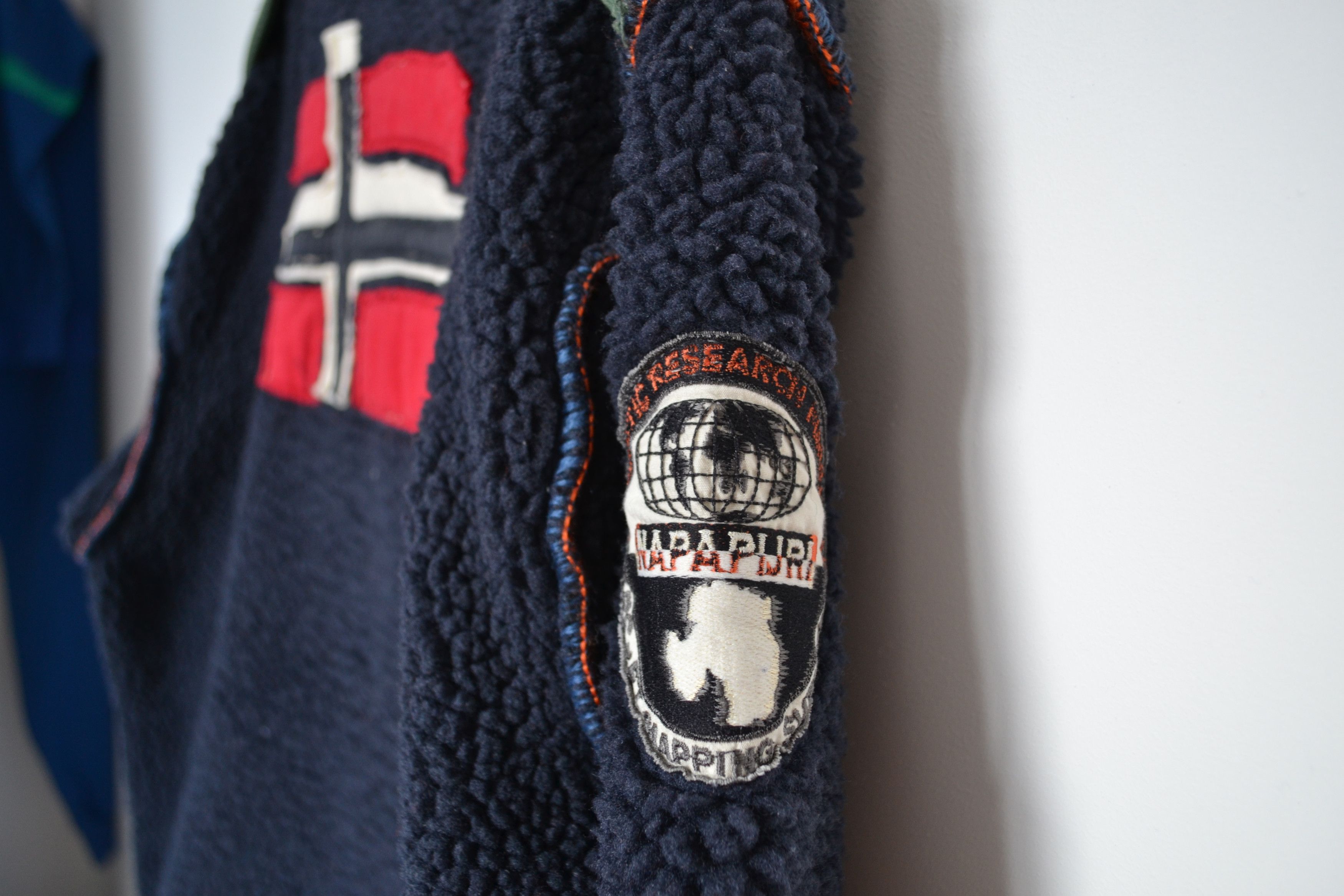 Napapijri Napapijri Fleece Full Zip Sweater Logo Pockets Navy Red Size US M / EU 48-50 / 2 - 3 Thumbnail
