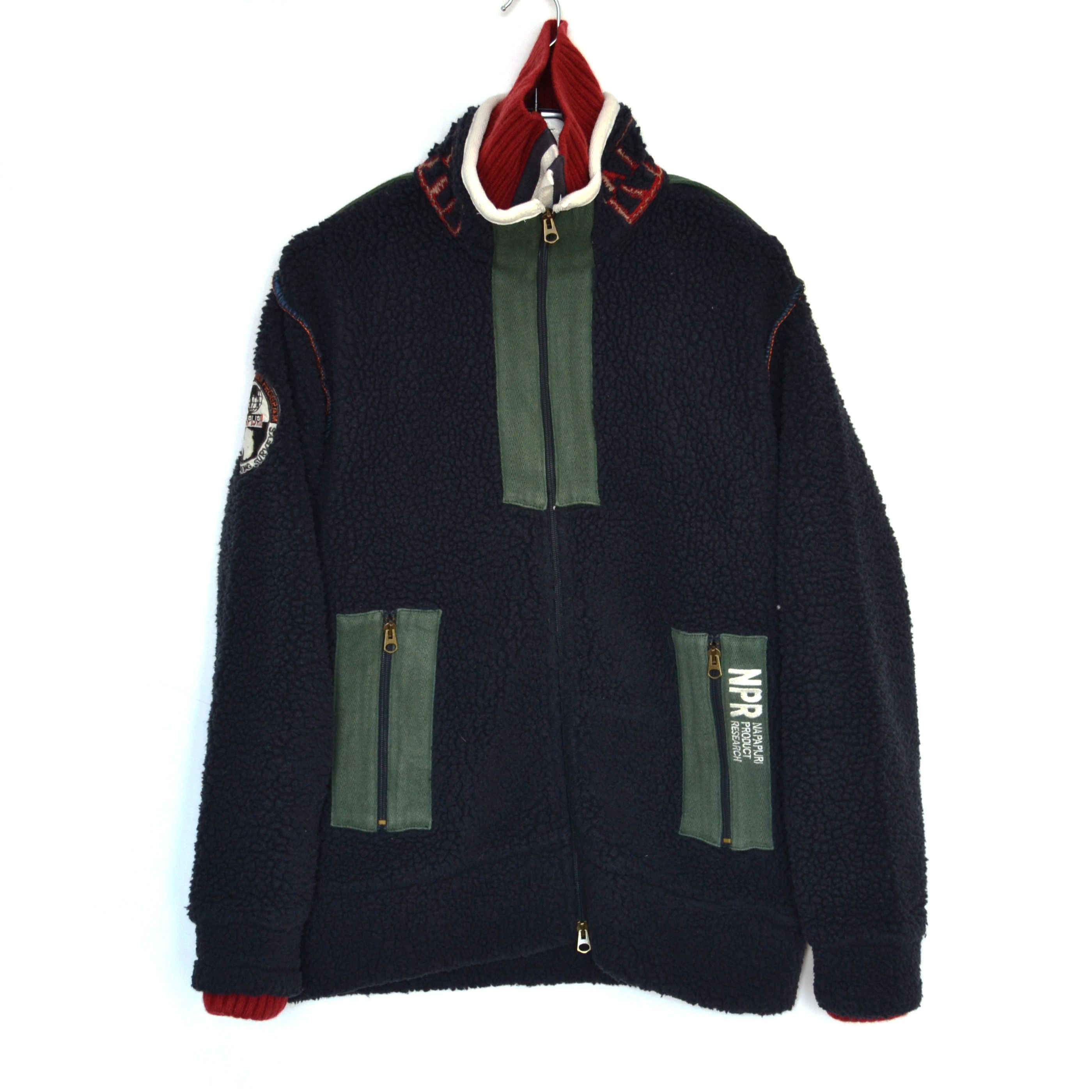 Napapijri Grey Spell Out Zip-up Track Jacket S M