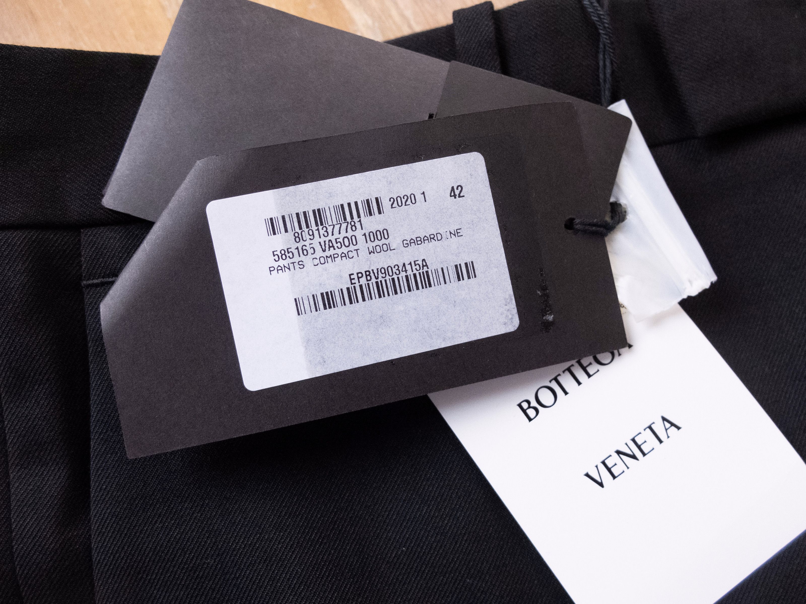 Bottega Veneta BOTTEGA VENETA black wool straight leg crop pants trousers Size 28" / US 6 / IT 42 - 6 Thumbnail