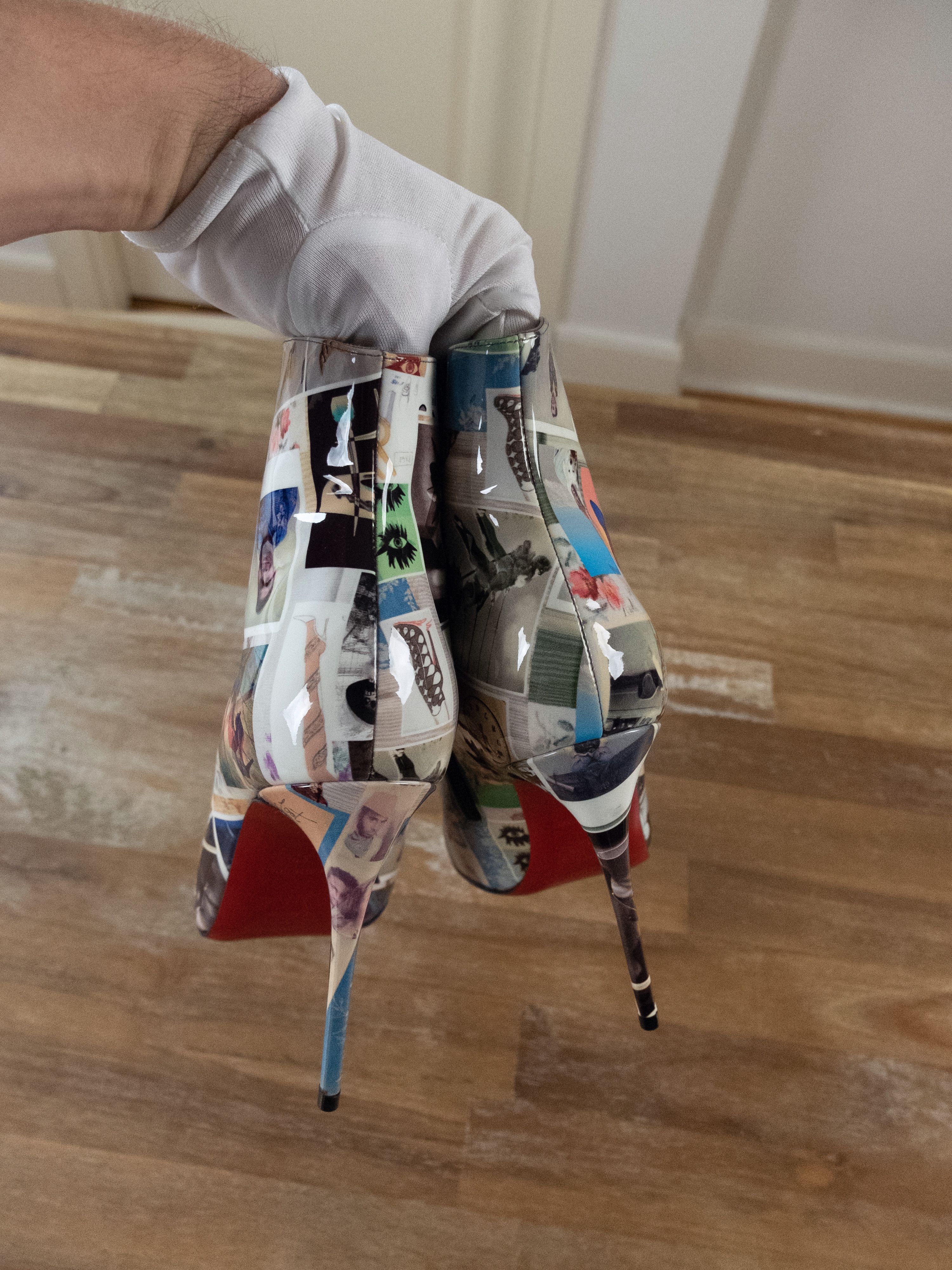 Christian Louboutin CHRISTIAN LOUBOUTIN So Kate white patent leather ankle boots Size US 7 / IT 37 - 4 Thumbnail