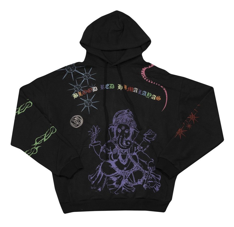 Pre-owned Siberia Hills Blood Red Himalayas Tattoo Hoodie In Black