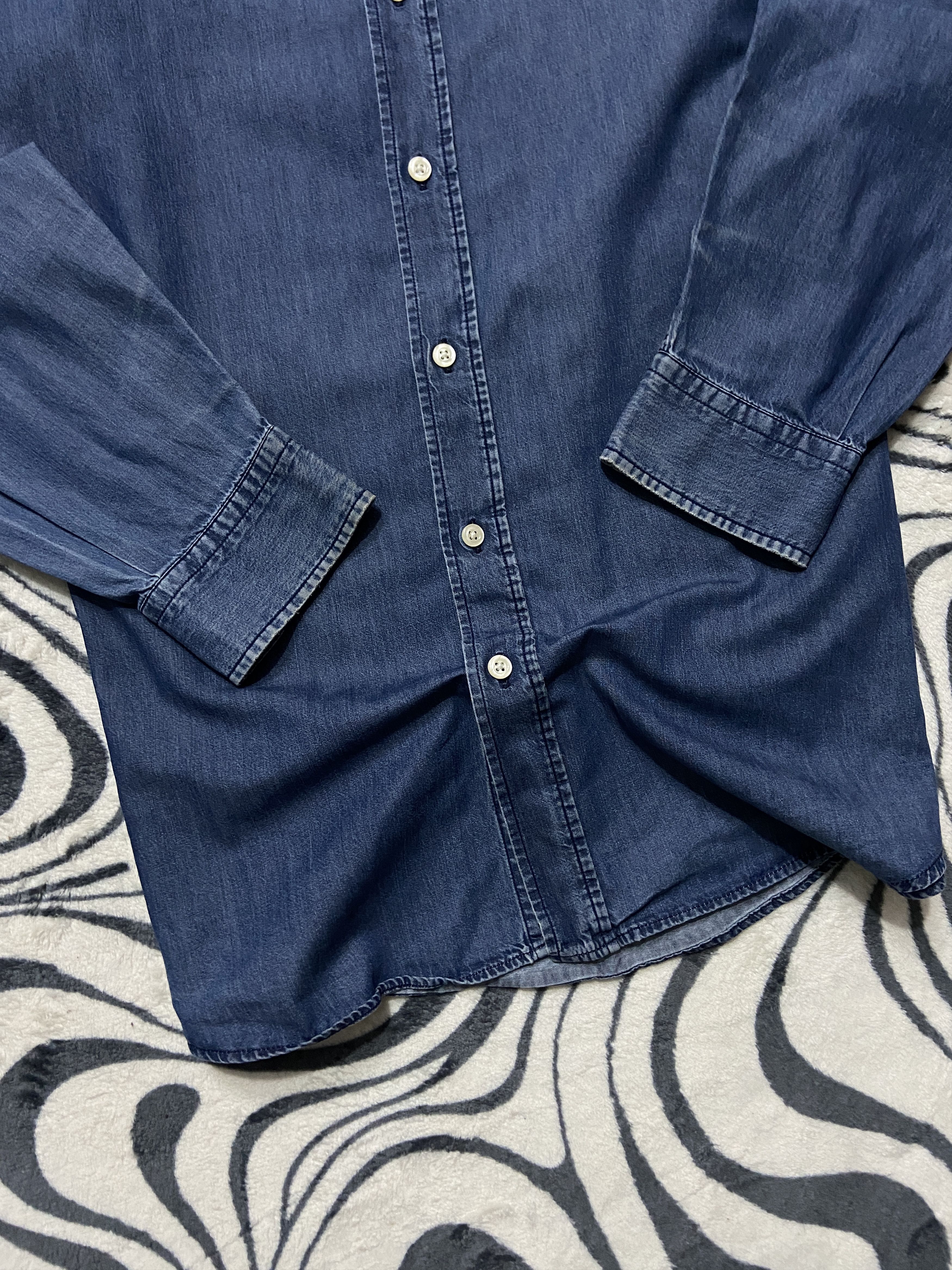 Tommy Hilfiger × Vintage Tommy Hilfiger Mens Denim Shirt Size US XL / EU 56 / 4 - 3 Thumbnail