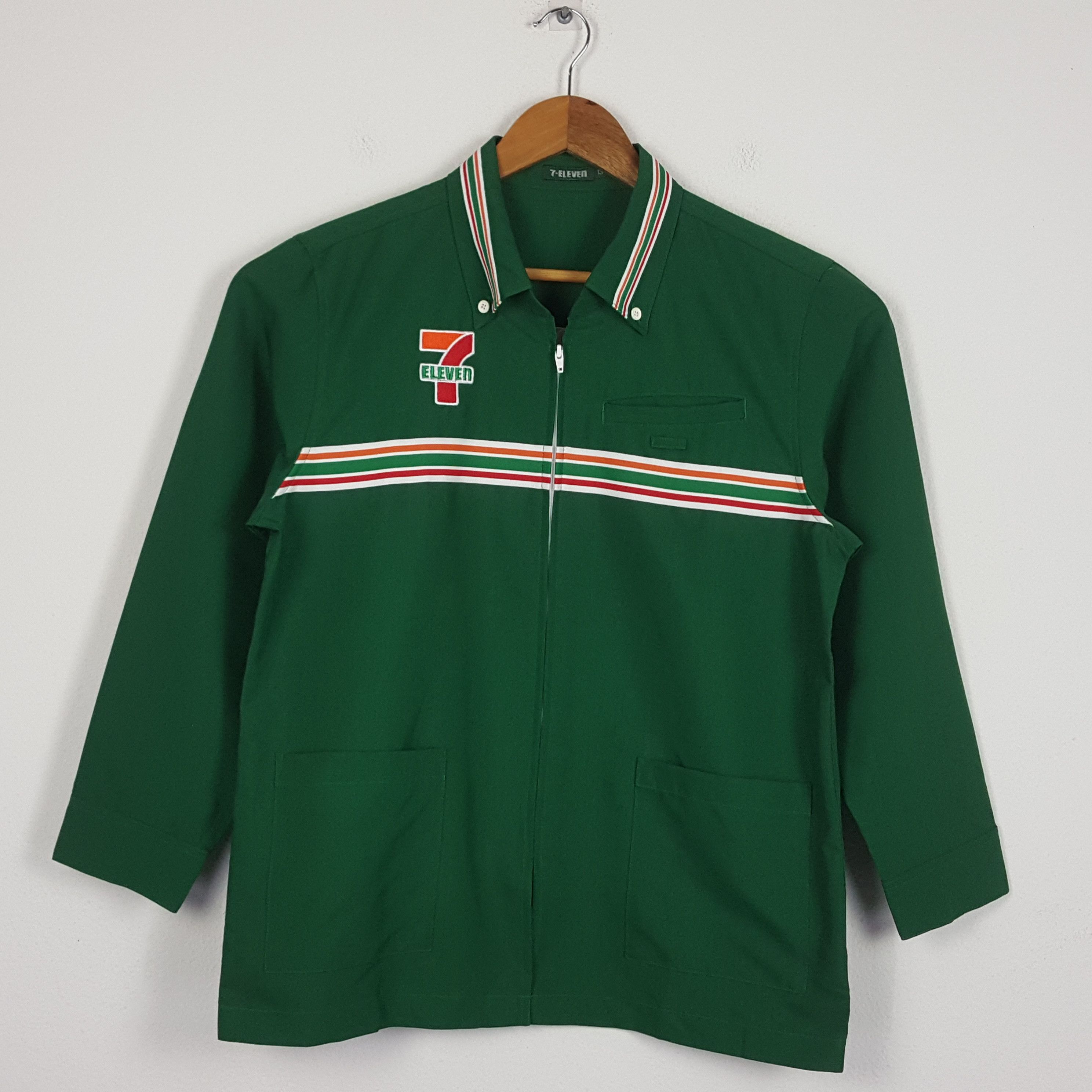 Japanese Brand × Vintage Vintage 7 eleven worker streetwear uniform jacket Size US L / EU 52-54 / 3 - 1 Thumbnail