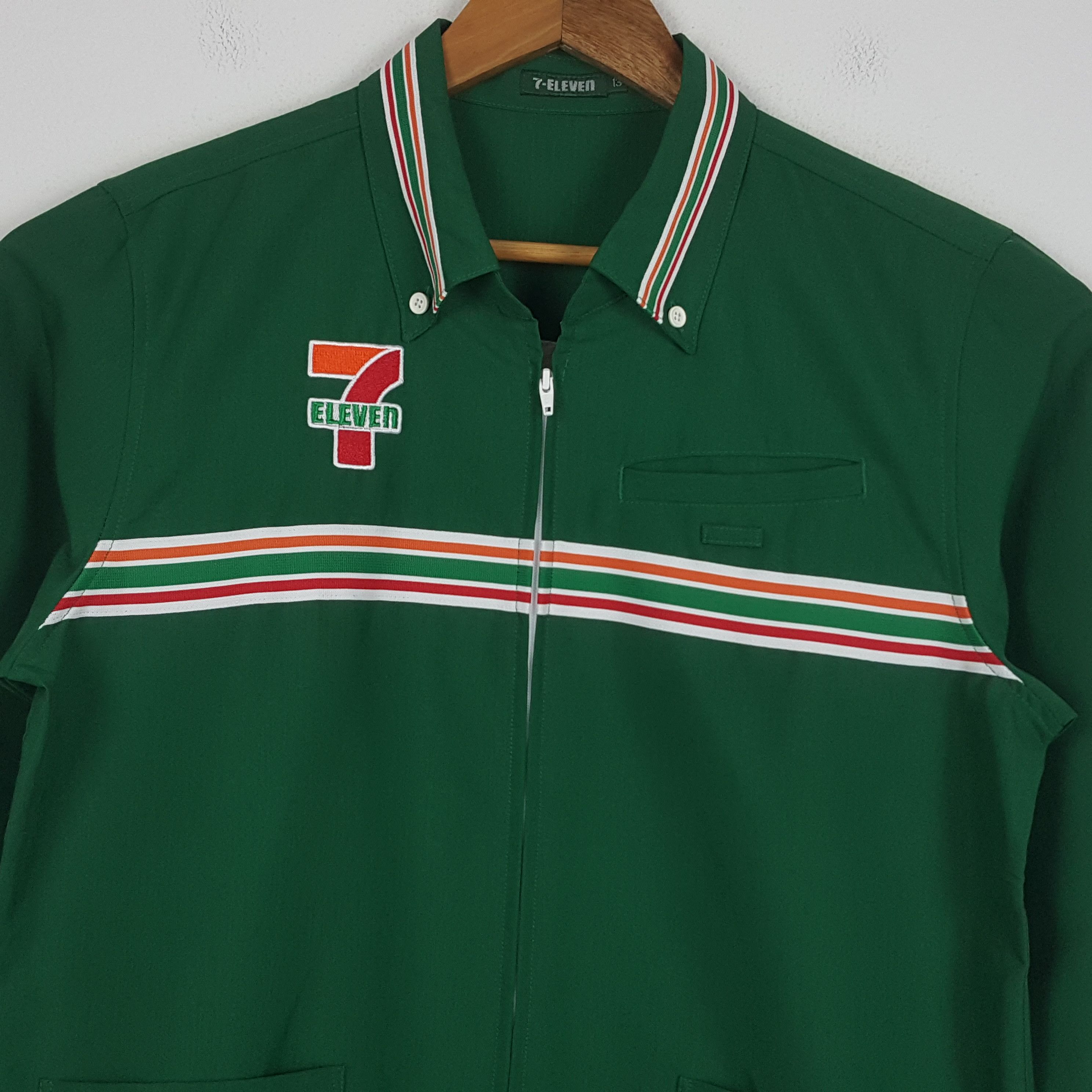 Japanese Brand × Vintage Vintage 7 eleven worker streetwear uniform jacket Size US L / EU 52-54 / 3 - 2 Thumbnail