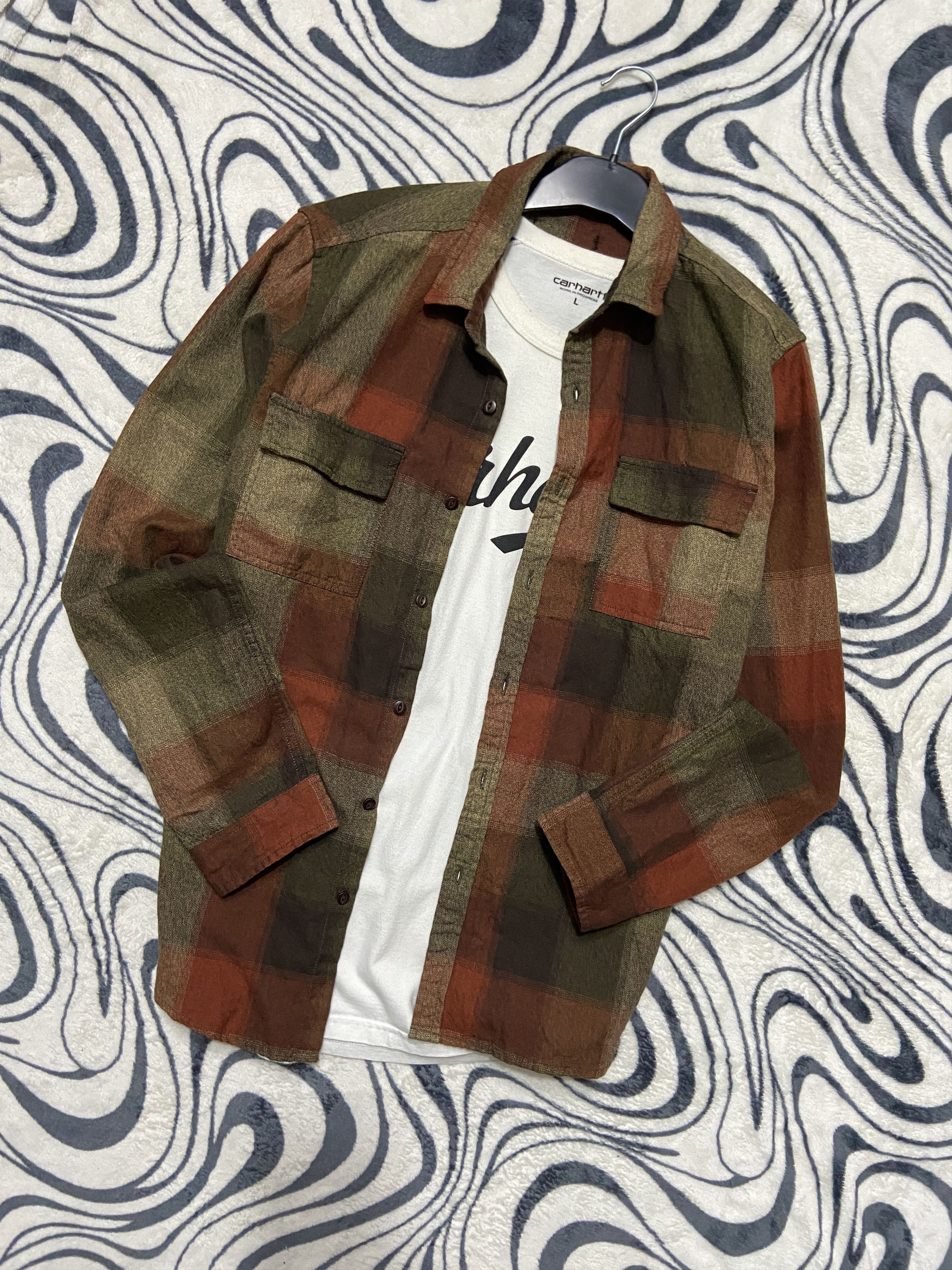 Flannel × Vintage Vintage Flannel Plaid Shirt Travis style Size US M / EU 48-50 / 2 - 1 Thumbnail