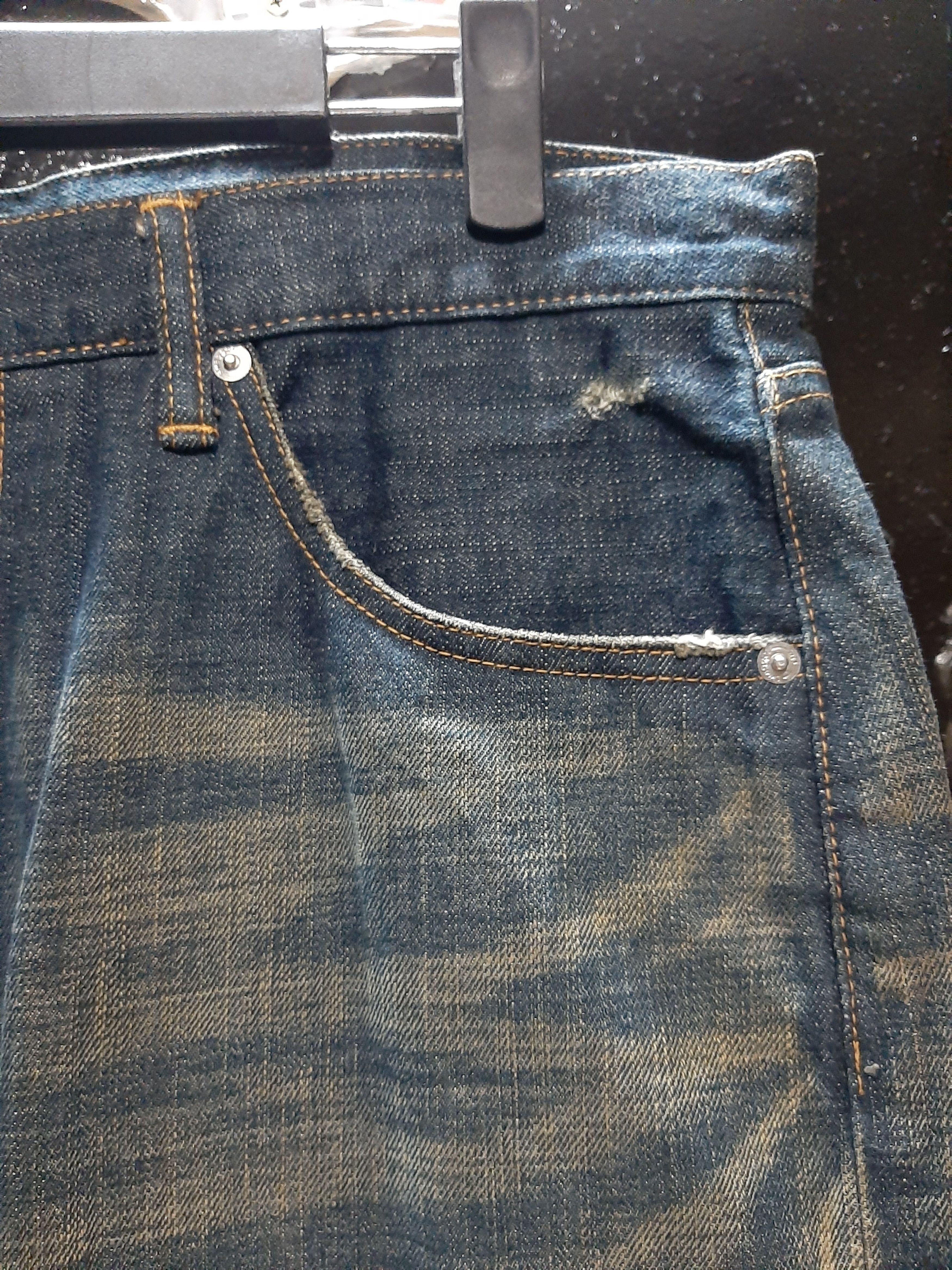 Japanese Brand × Salvage × Swagger SWAGER DISTRESED SELVEDGE EMBROIDERY TKNY SWAGGA BACKPOCKET Size US 36 / EU 52 - 9 Thumbnail