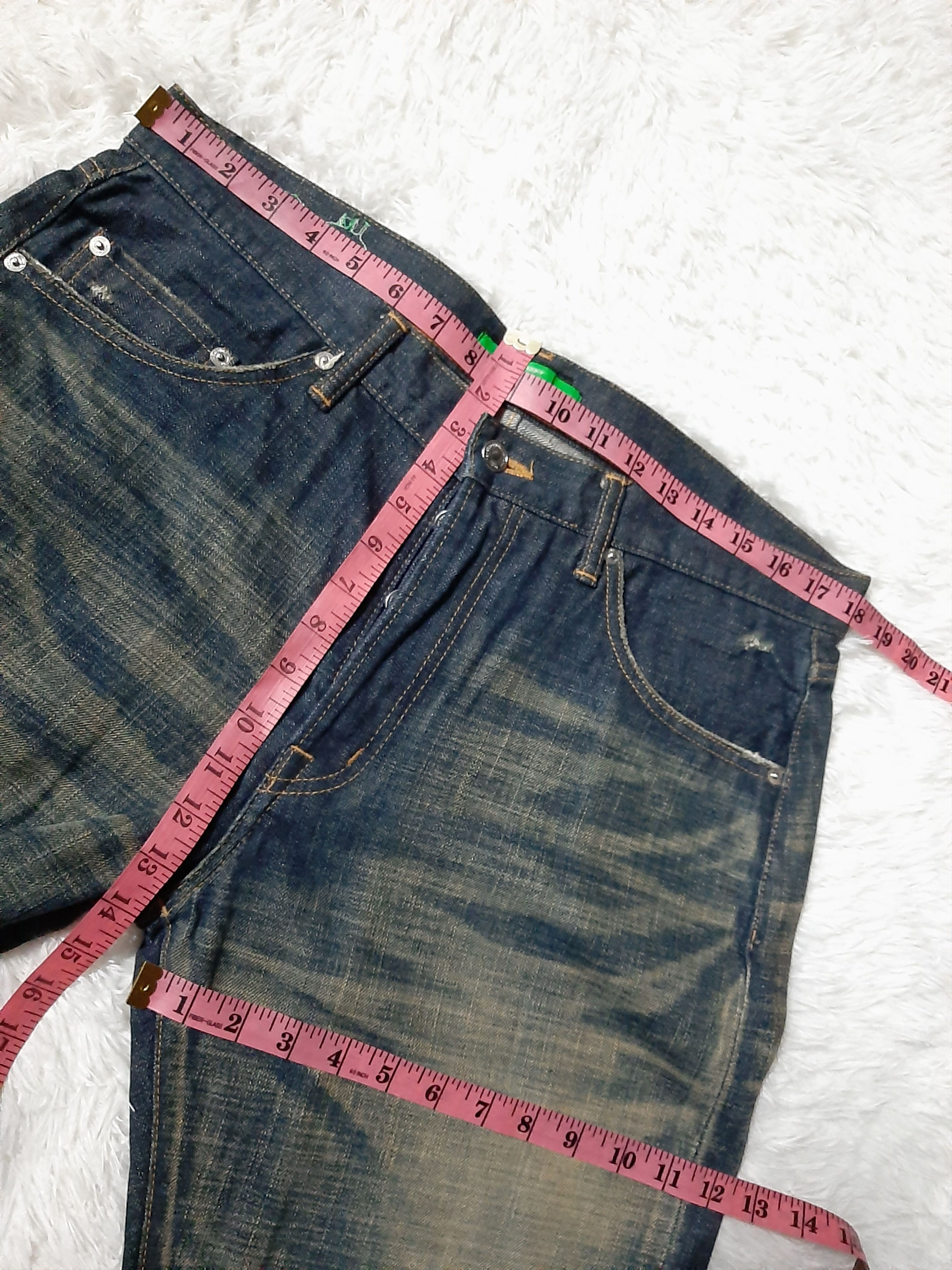 Japanese Brand × Salvage × Swagger SWAGER DISTRESED SELVEDGE EMBROIDERY TKNY SWAGGA BACKPOCKET Size US 36 / EU 52 - 19 Thumbnail