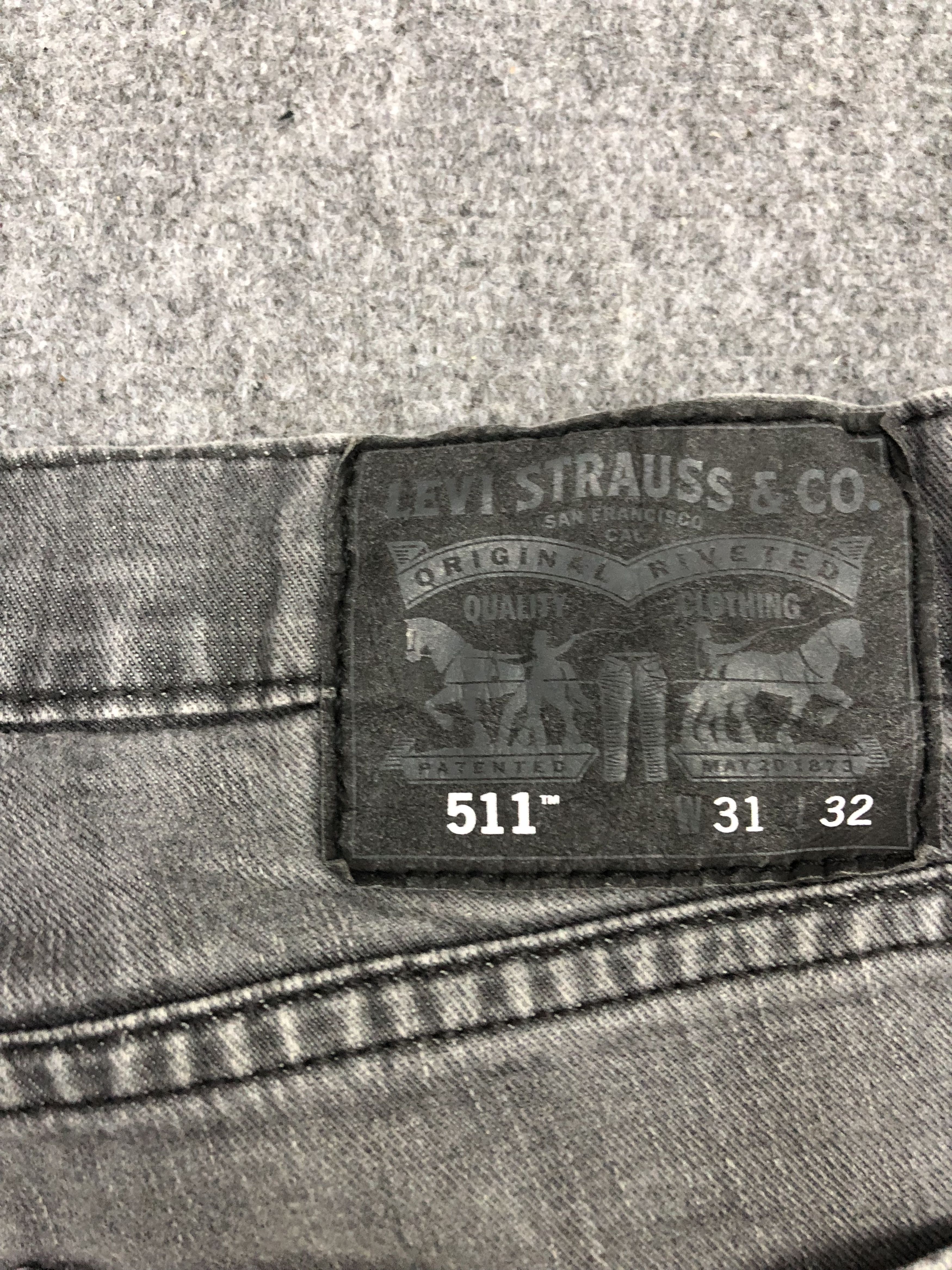 Levi's Vintage Levis 511 Faded Black Skinny Denim DP1216 Size US 31 - 5 Thumbnail