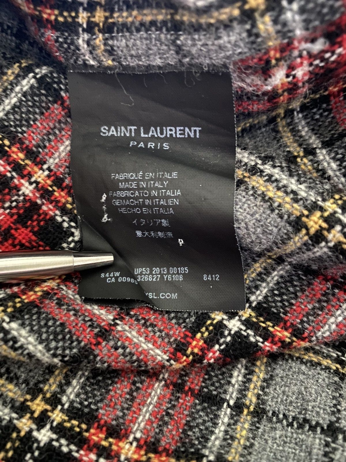 Saint Laurent Paris Saint Laurent FW13 flannel Hedi slimane Size US M / EU 48-50 / 2 - 18 Thumbnail