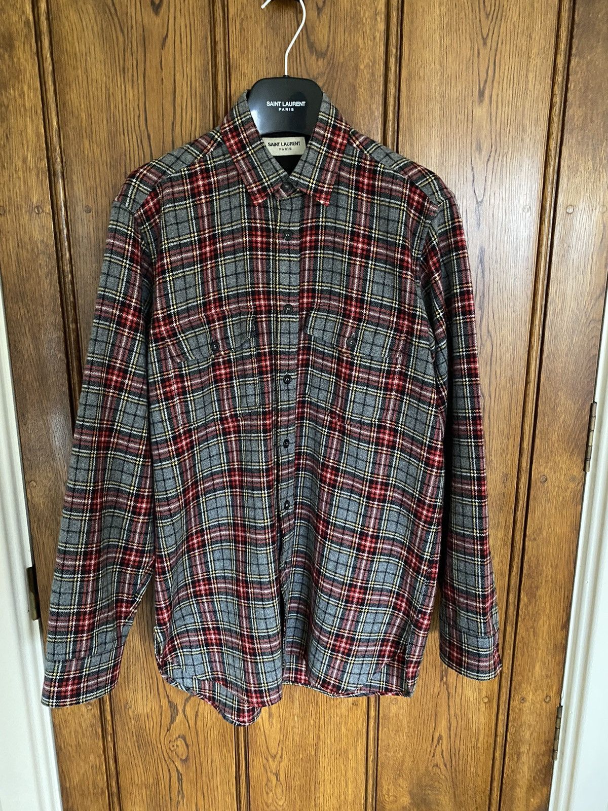 Saint Laurent Paris Saint Laurent FW13 flannel Hedi slimane Size US M / EU 48-50 / 2 - 3 Thumbnail