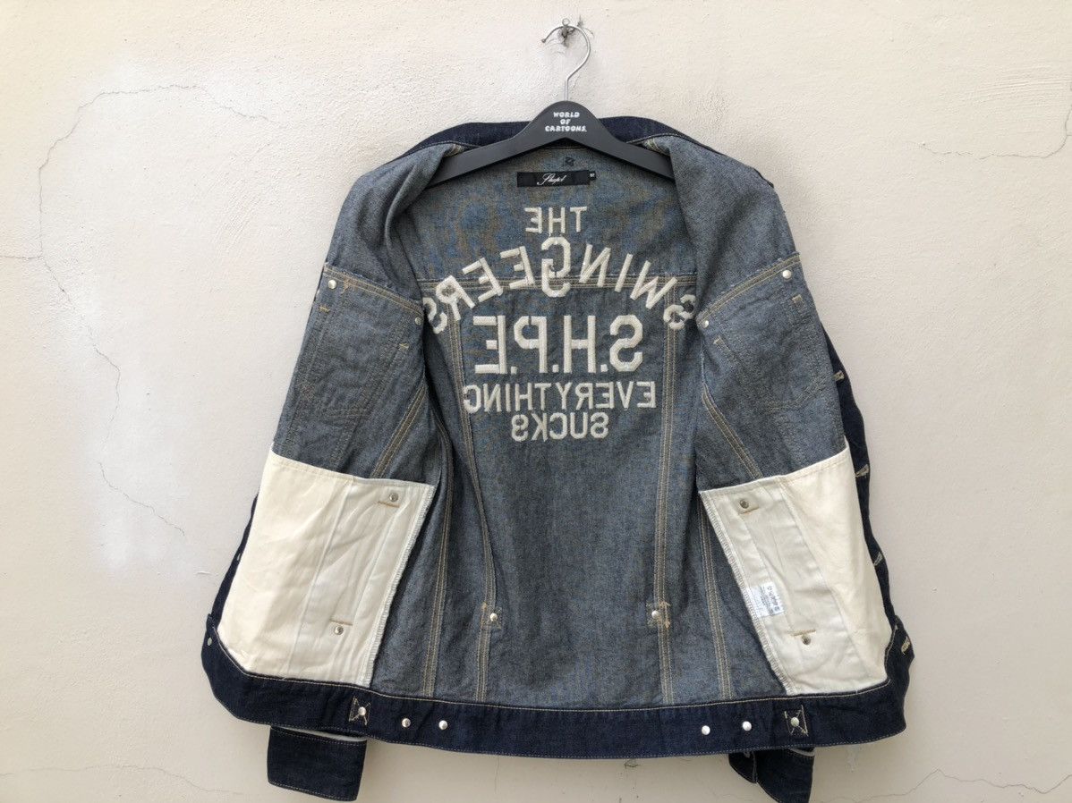 SHAREEF SHAPEL Japan The SWINGEERS Embroidery Denim Trucker Jacket Size US M / EU 48-50 / 2 - 21 Thumbnail