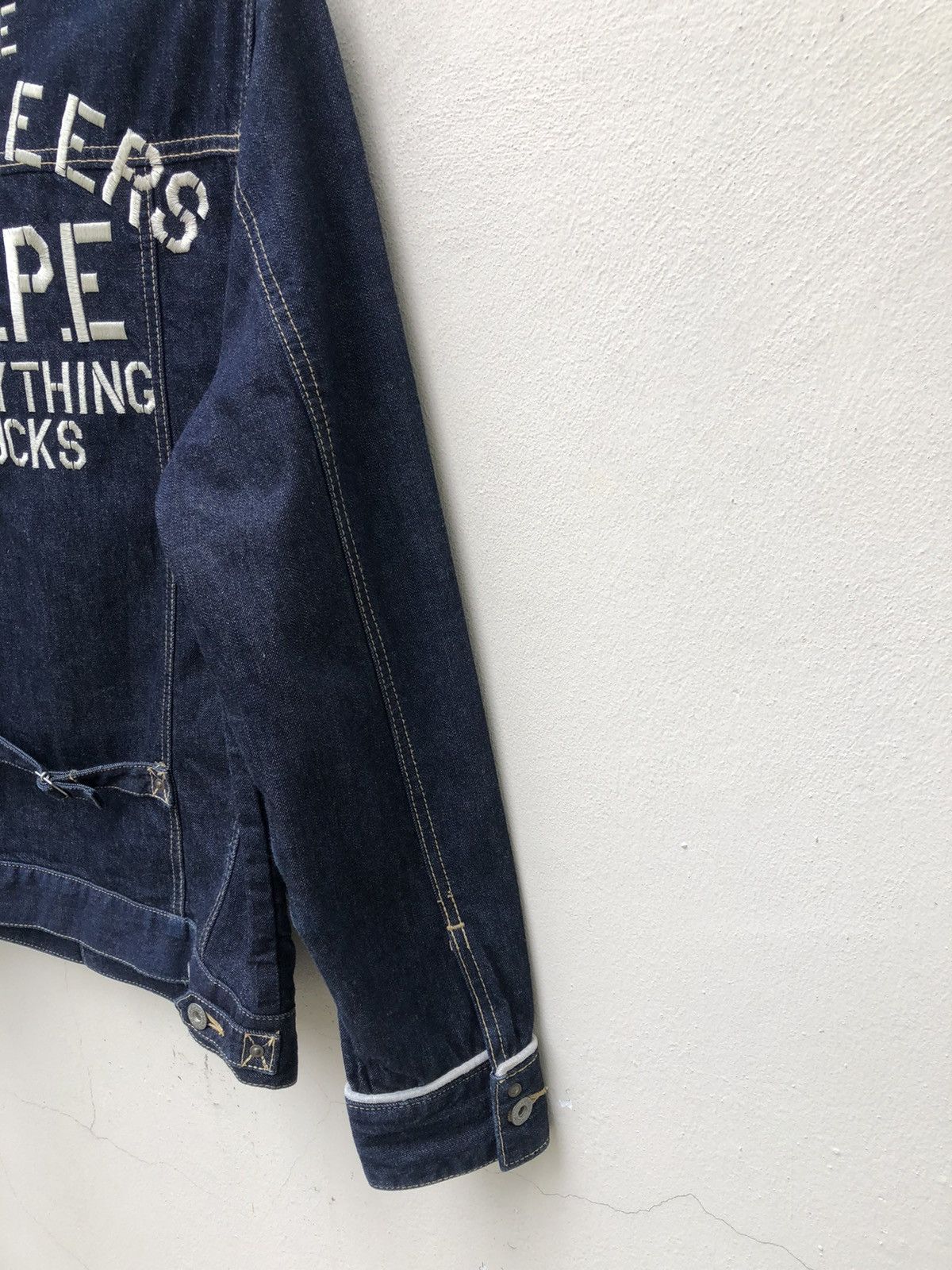 SHAREEF SHAPEL Japan The SWINGEERS Embroidery Denim Trucker Jacket Size US M / EU 48-50 / 2 - 11 Thumbnail