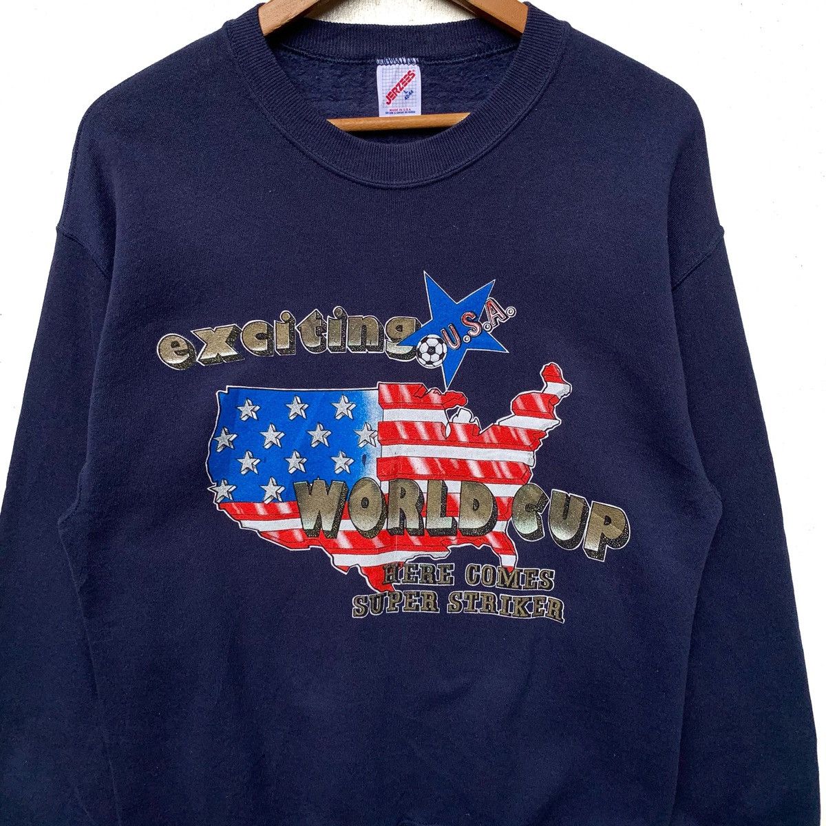 Vintage Vintage 90S USA World Cup Crewneck Football Sweatshirt Size US L / EU 52-54 / 3 - 2 Thumbnail