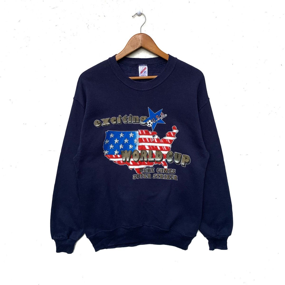 Vintage Vintage 90S USA World Cup Crewneck Football Sweatshirt Size US L / EU 52-54 / 3 - 1 Thumbnail