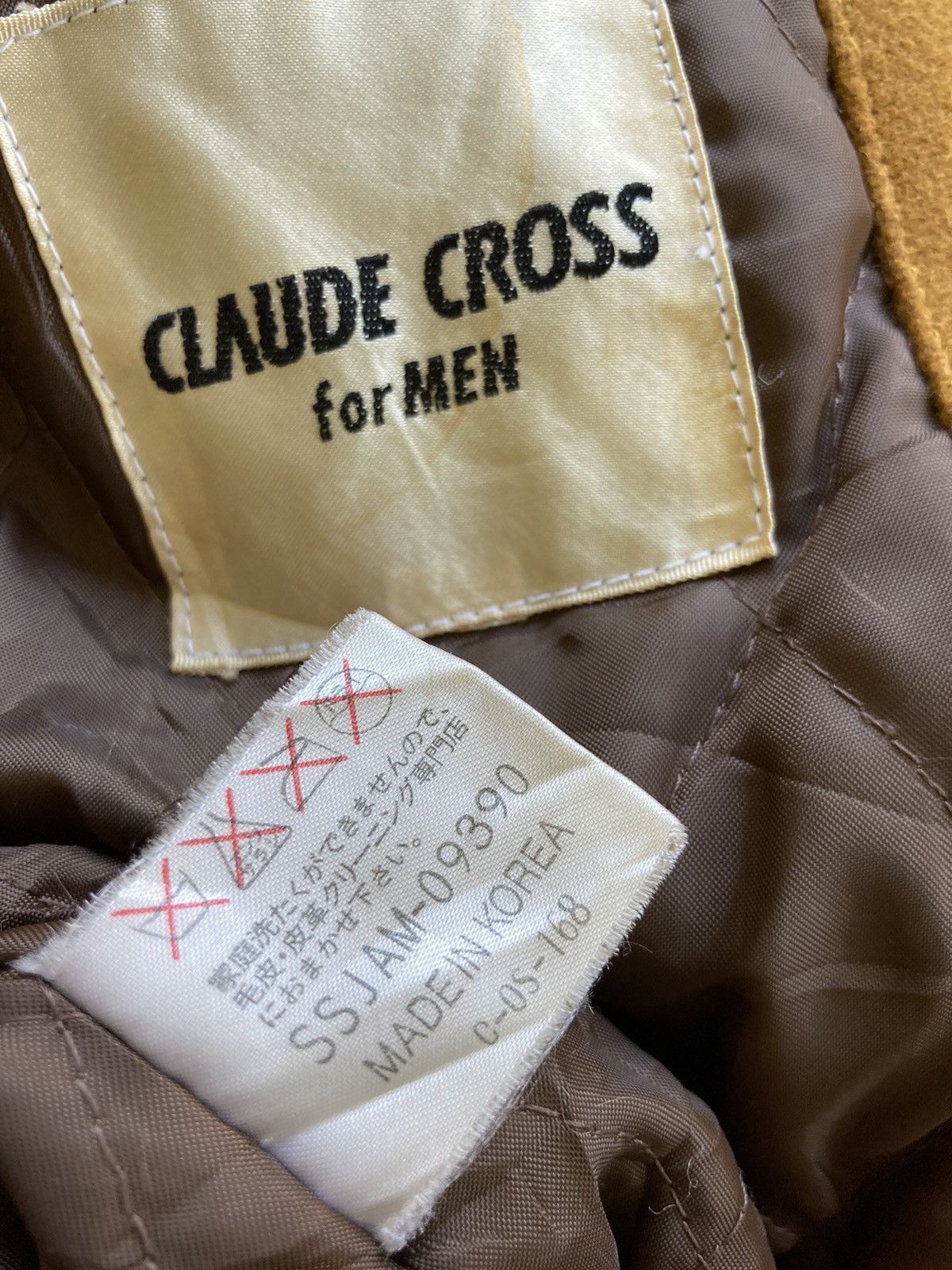 Japanese Brand Claude Cross Leather Arm Varsity Jacket Size US XL / EU 56 / 4 - 6 Thumbnail
