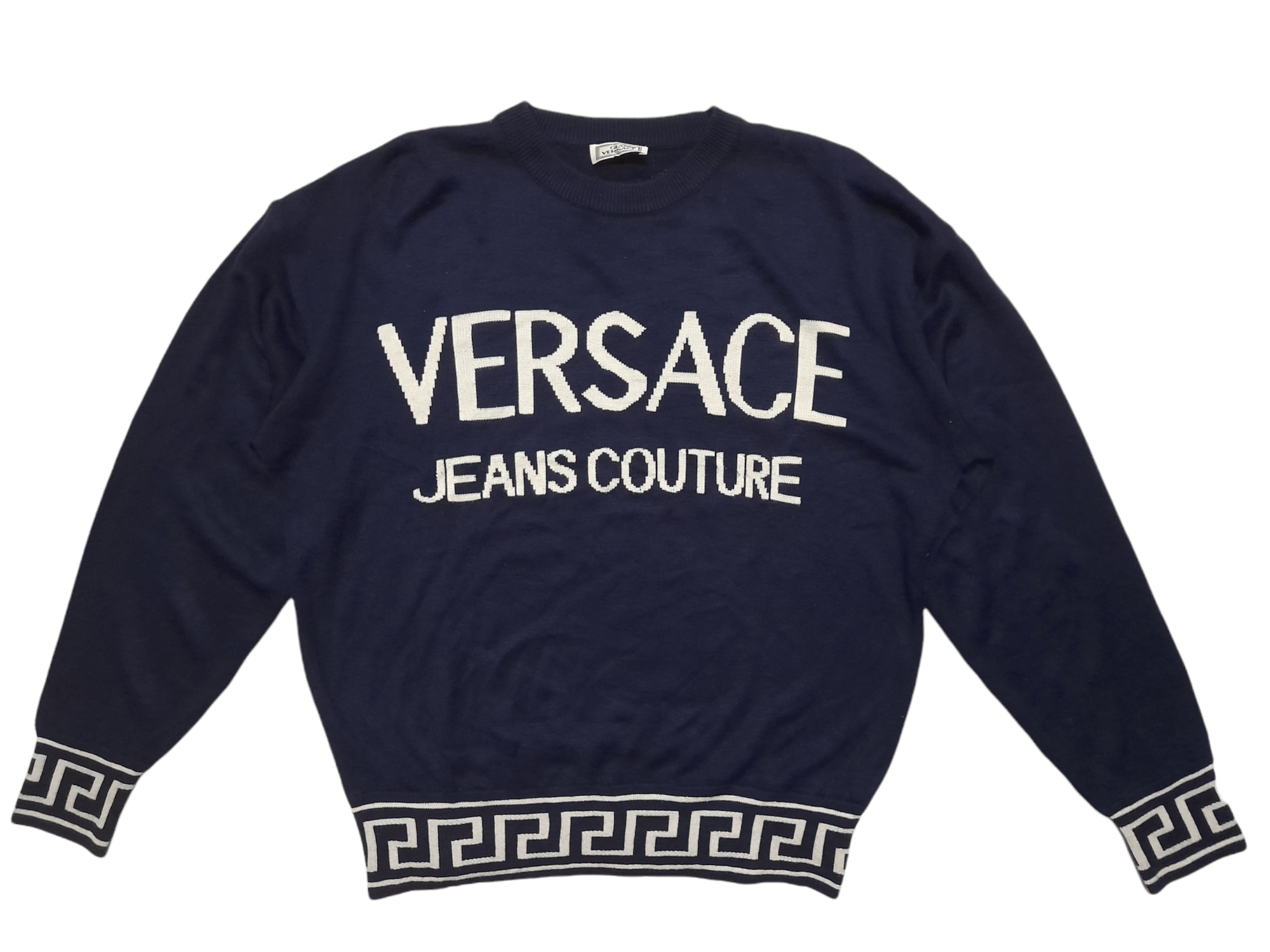 Versace × Versace Jeans Couture VERSACE Knitwear Dark Blue (D845) Size US XL / EU 56 / 4 - 1 Thumbnail