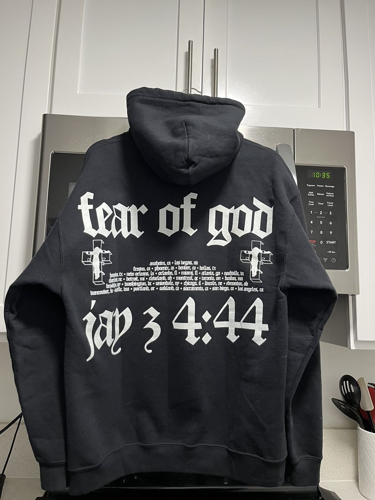 Fear of God FOG Fear of God Essentials Jay-Z 444 Hoodie Black Size Large |  Grailed