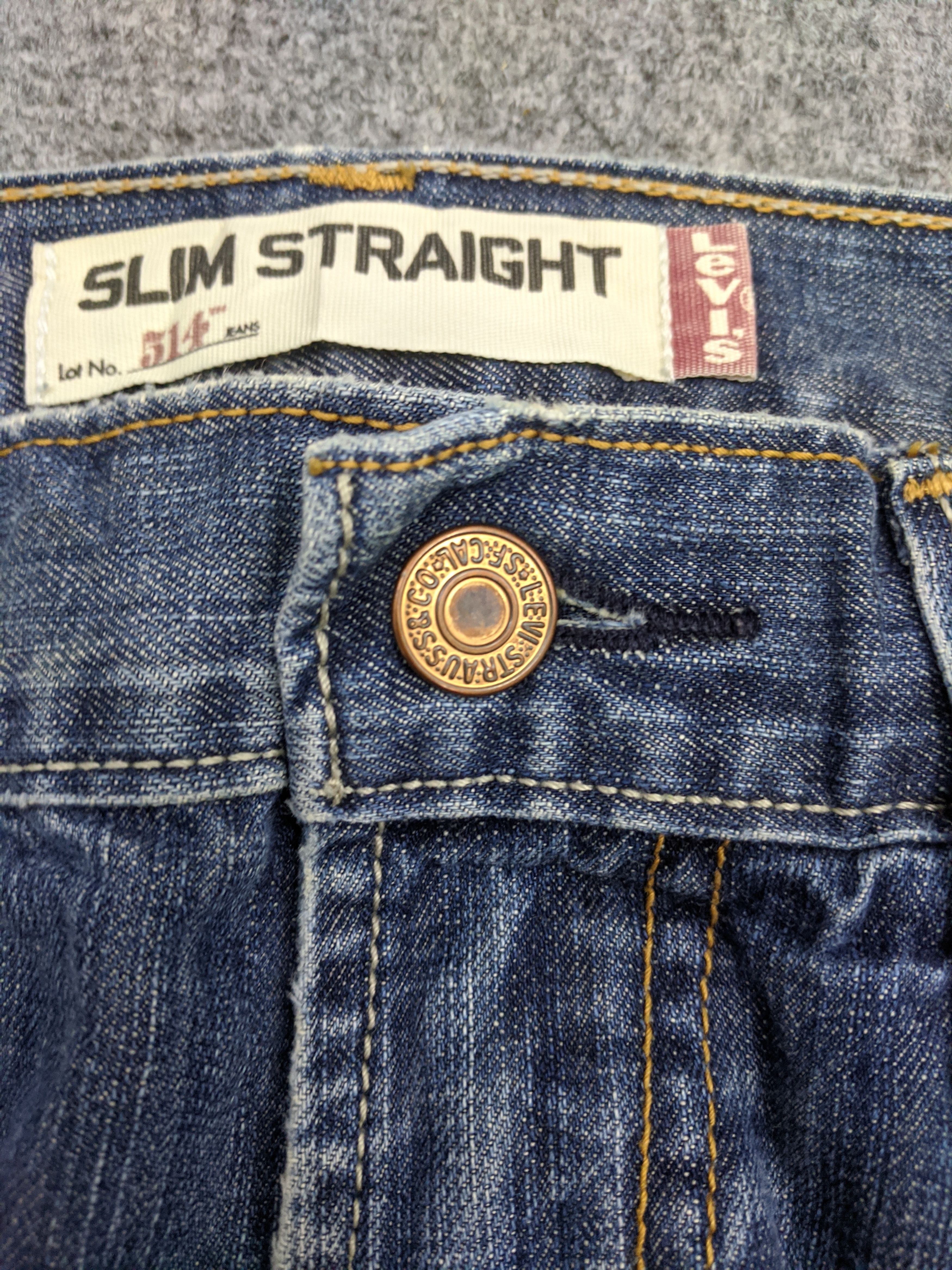 Levi's Vintage Levis 514 Slim Straight Denim Jeans DP0749 Size US 31 - 6 Thumbnail