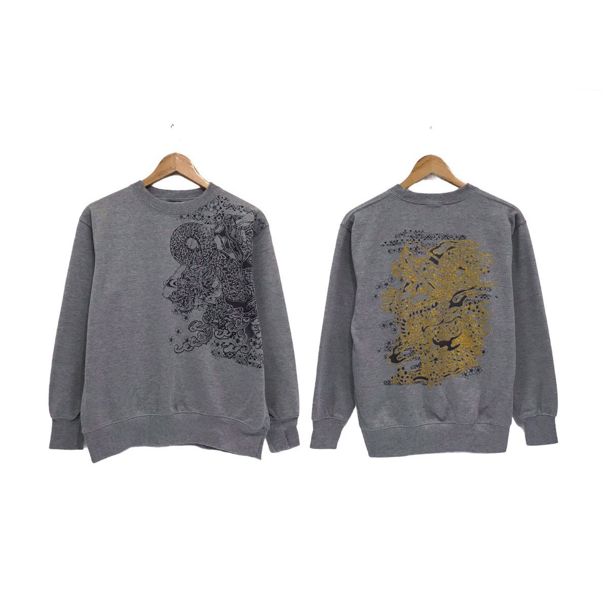 Japanese Brand Vintage Sukajan CrewNeck Sweatshirt Big Logo Sukajan Dragon Size US M / EU 48-50 / 2 - 1 Thumbnail