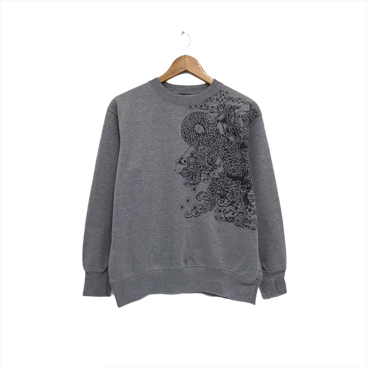 Japanese Brand Vintage Sukajan CrewNeck Sweatshirt Big Logo Sukajan Dragon Size US M / EU 48-50 / 2 - 2 Thumbnail