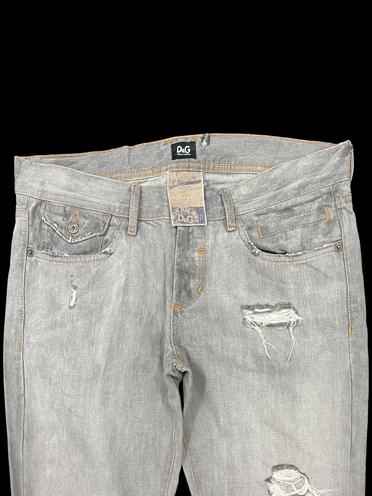 Dolce & Gabbana VTG DISTRESSED DENIM DOLCE & GABBANA WITH LEATHER TAG Size US 33 - 3 Thumbnail